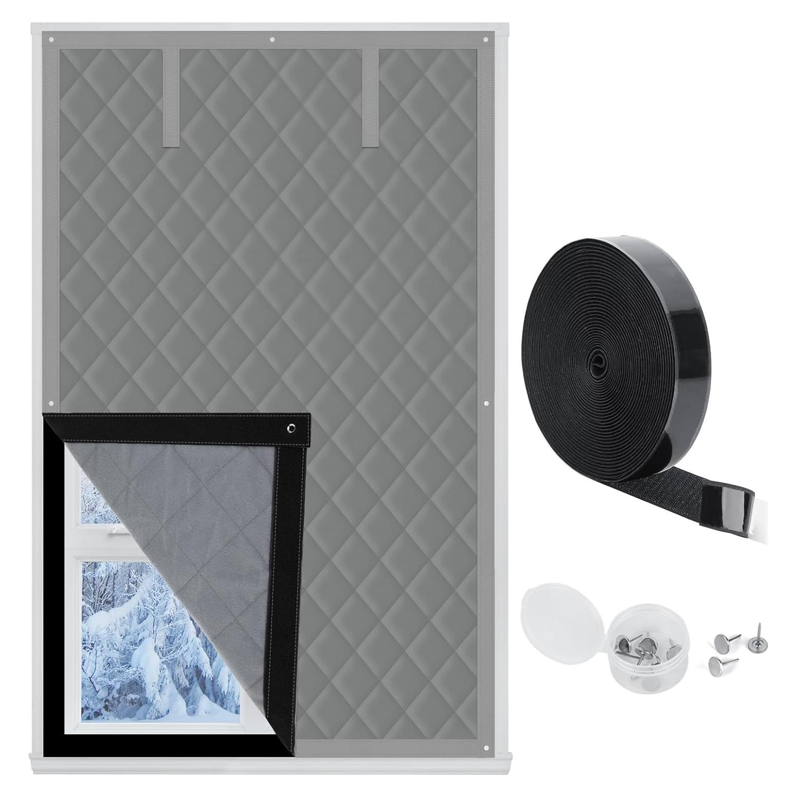 Cortina Aislante Térmica Augblinds 66x97 cm Gris para Ventanas