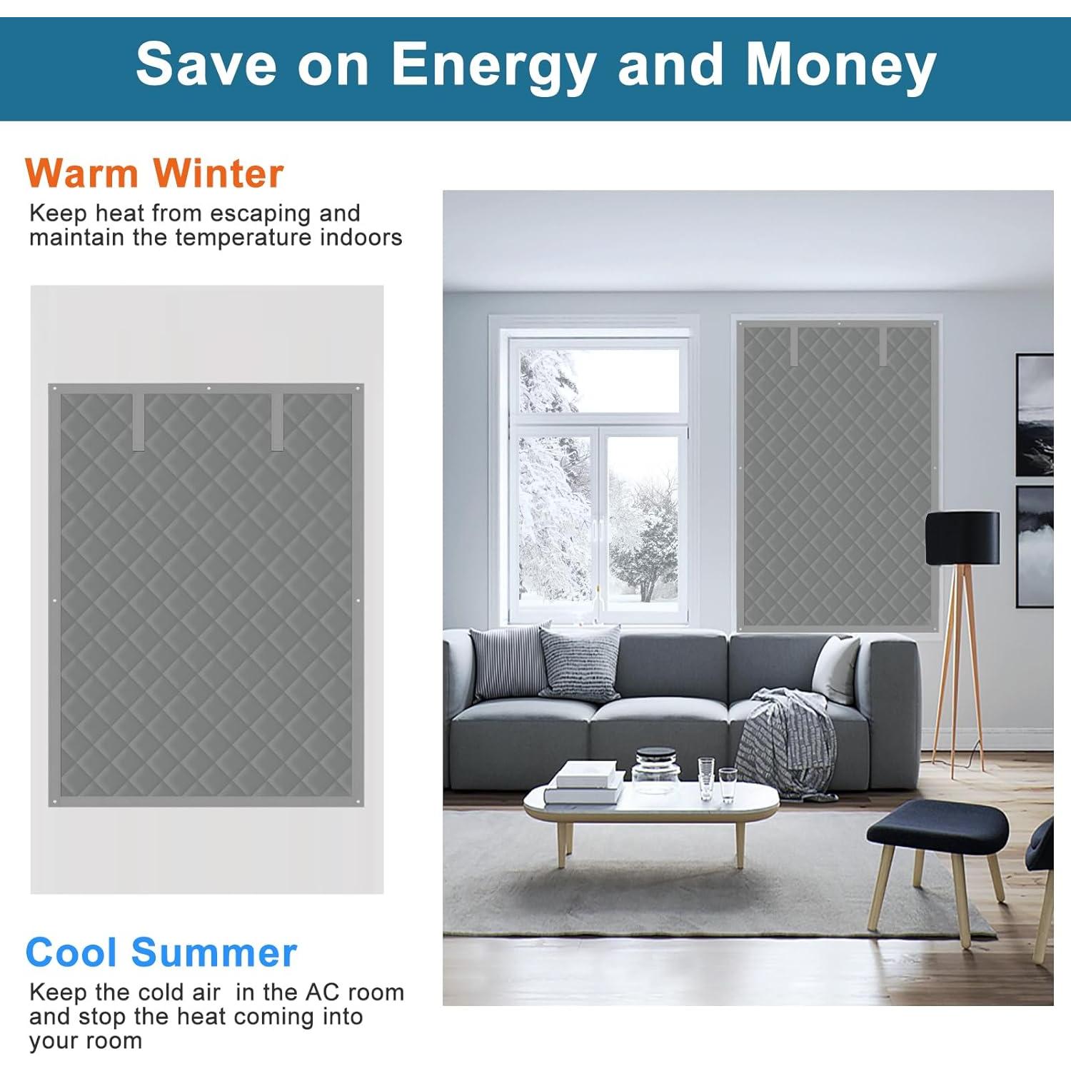 Cortina Aislante Térmica Augblinds 66x97 cm Gris para Ventanas