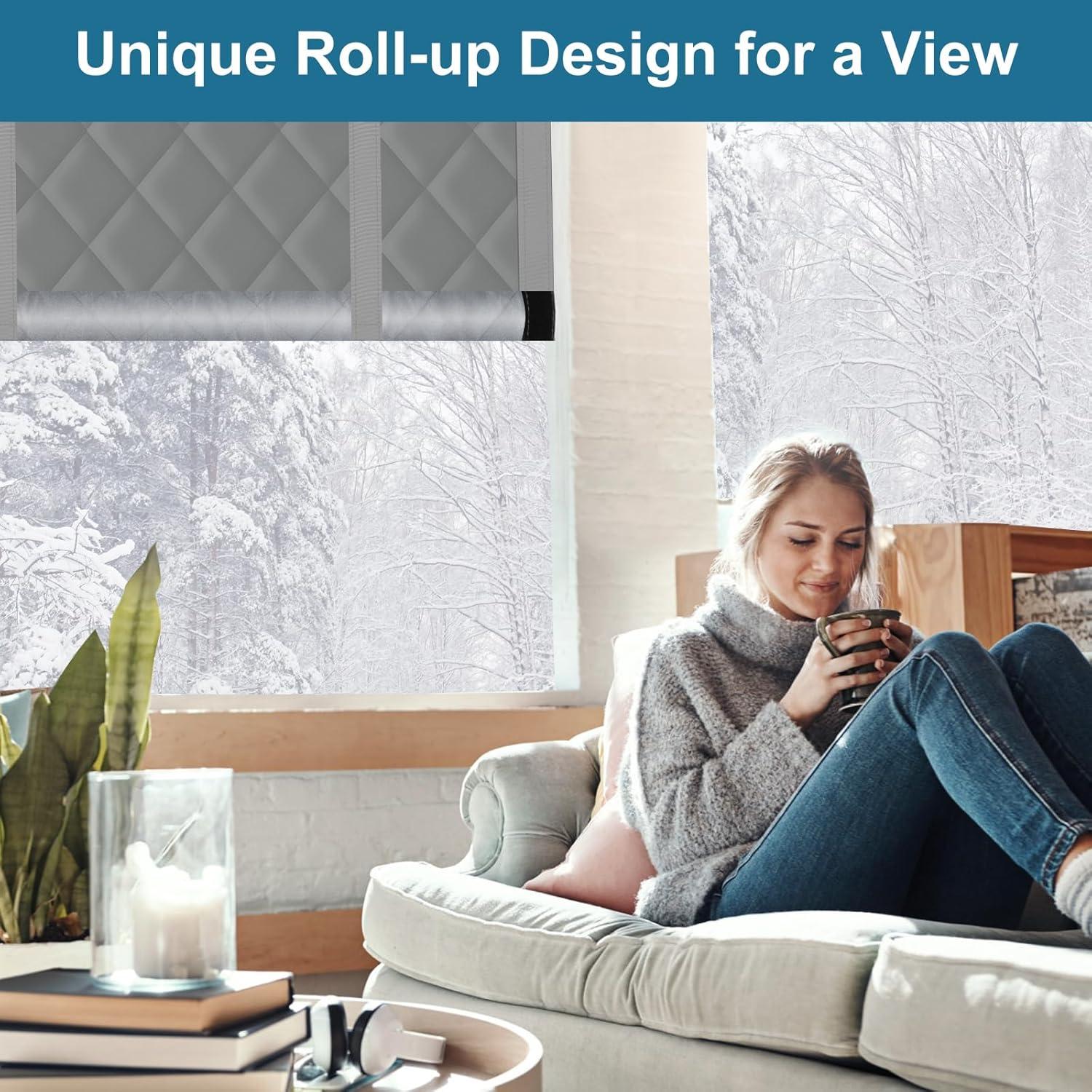 Cortina Aislante Térmica Augblinds 66x97 cm Gris para Ventanas