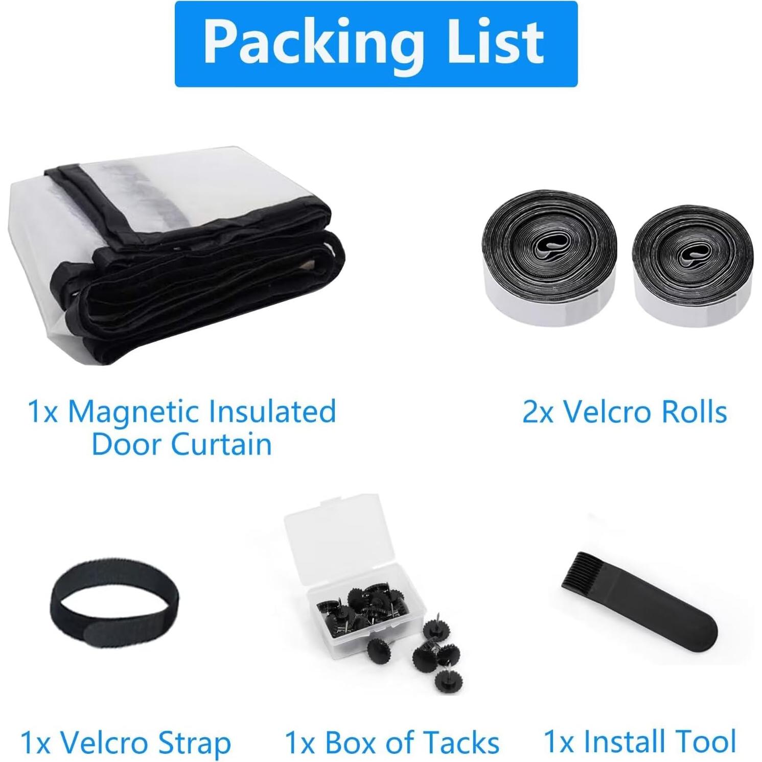 Cortina de Puerta Aislante Magnética RELIANCER 30x78"