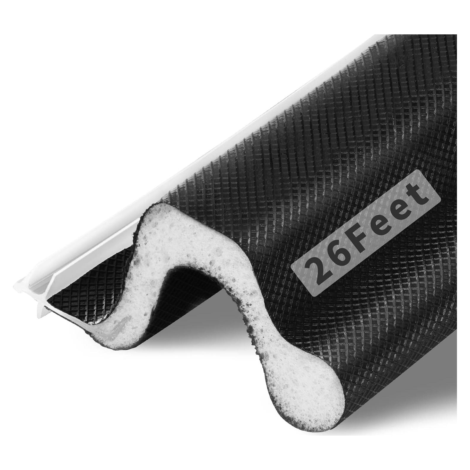 Sello de Puerta Aislante Fingwerk 8m Negro PVC - Fácil Instalación