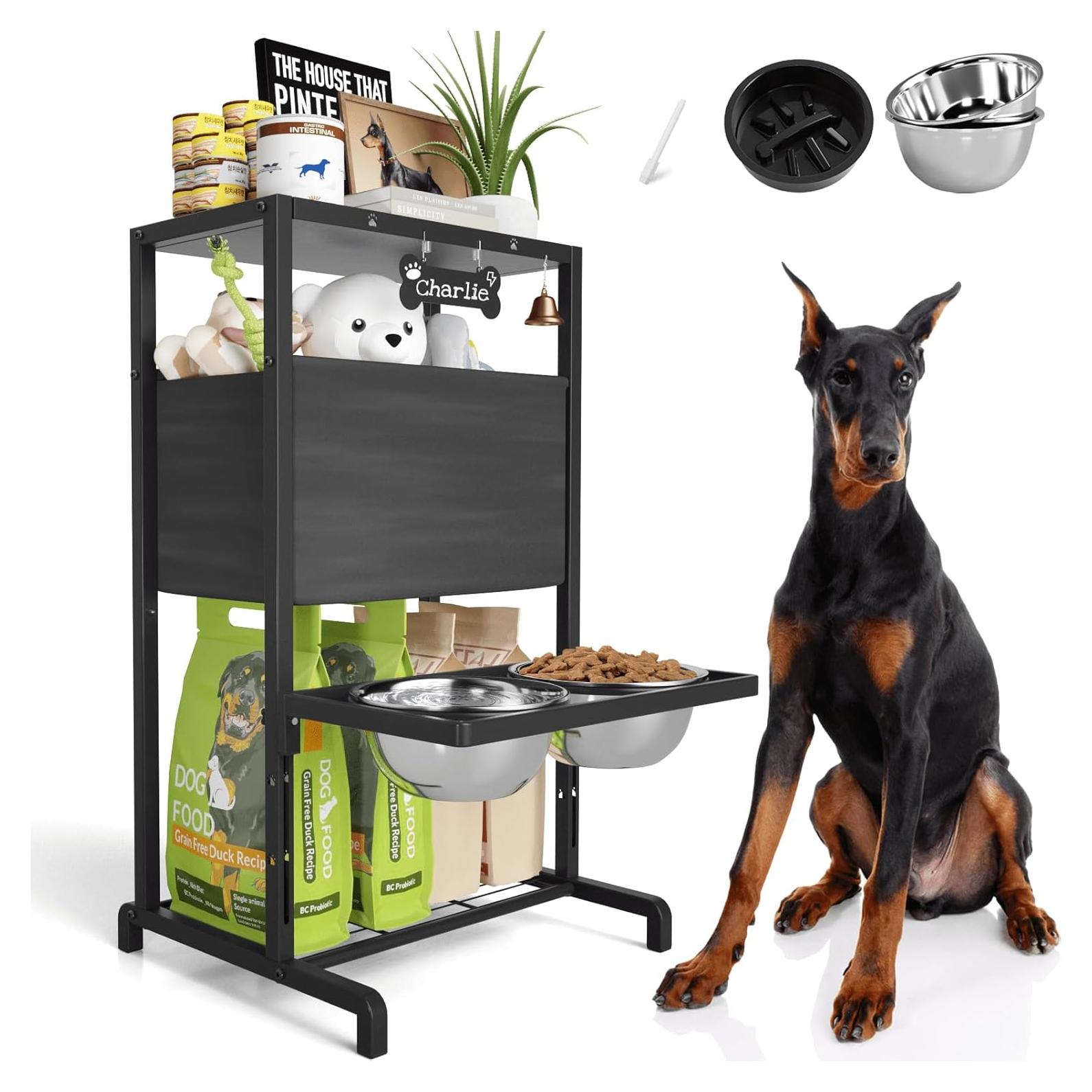 Cuencos Elevados para Perros SHAINFUN 11.4-30.5 cm 2x1700ml