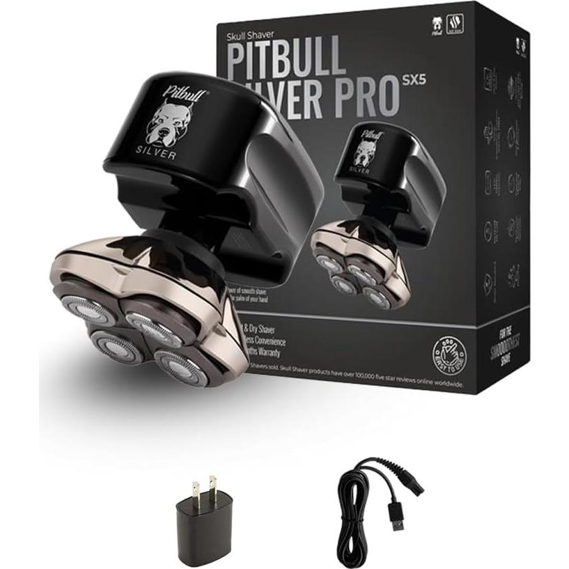 Afeitadora de Cabeza y Cara Skull Shaver Pitbull Silver PRO SX5