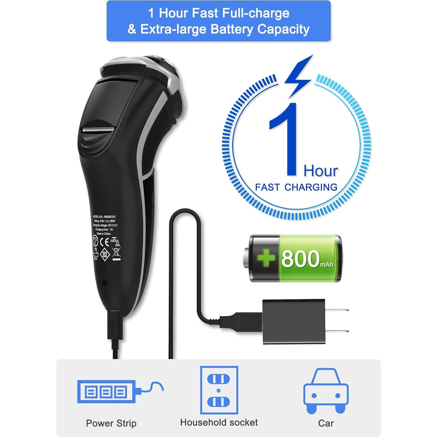 Afeitadora Eléctrica MAX-T RMS8101 3D Recargable IPX7