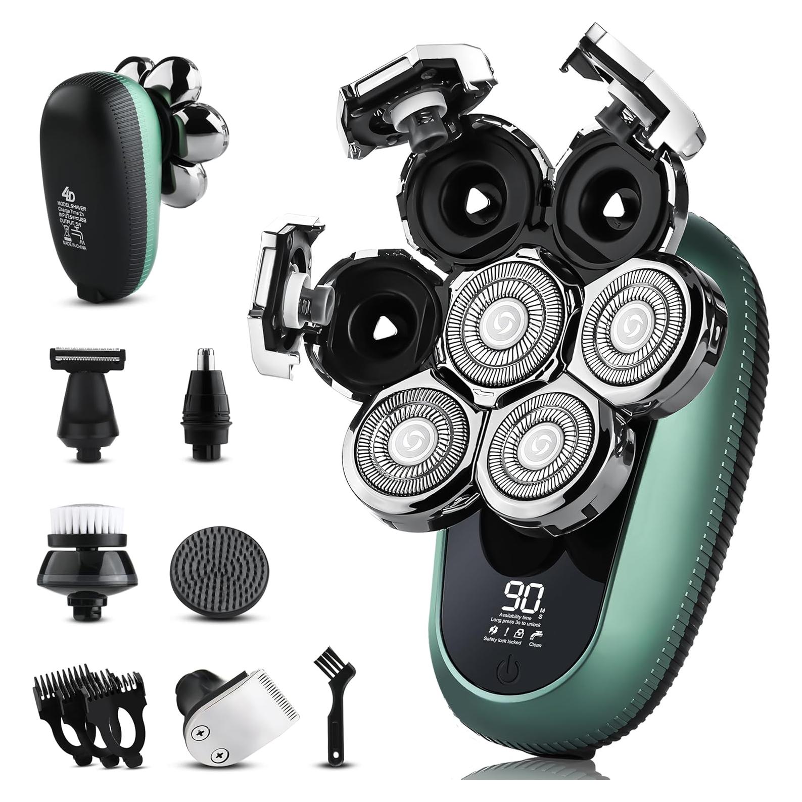 Afeitadora eléctrica 7D Toncoke LK-7520 impermeable con recortadora