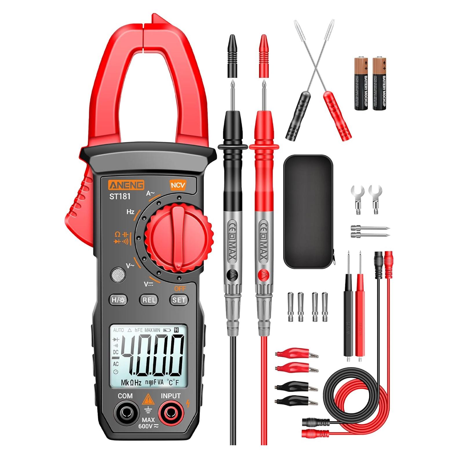 Multímetro Digital ANENG 4000 Cuentas con Pinza AC/DC