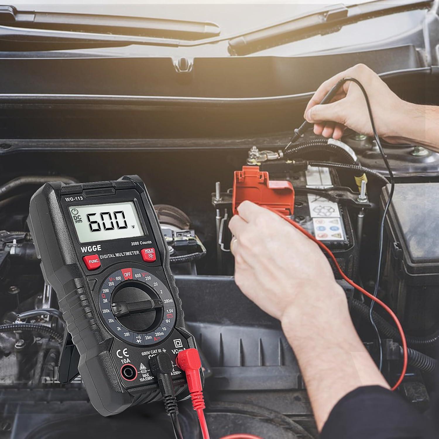 Multímetro Digital WGGE WG-113 con Estuche y Cables de Prueba