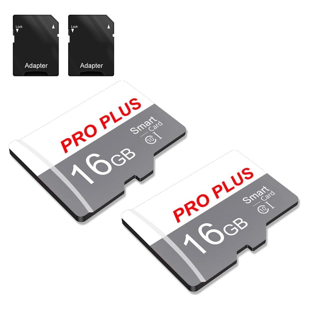 Paquete de 2 Tarjetas TF 16GB Bliksem con Adaptador UHS-I