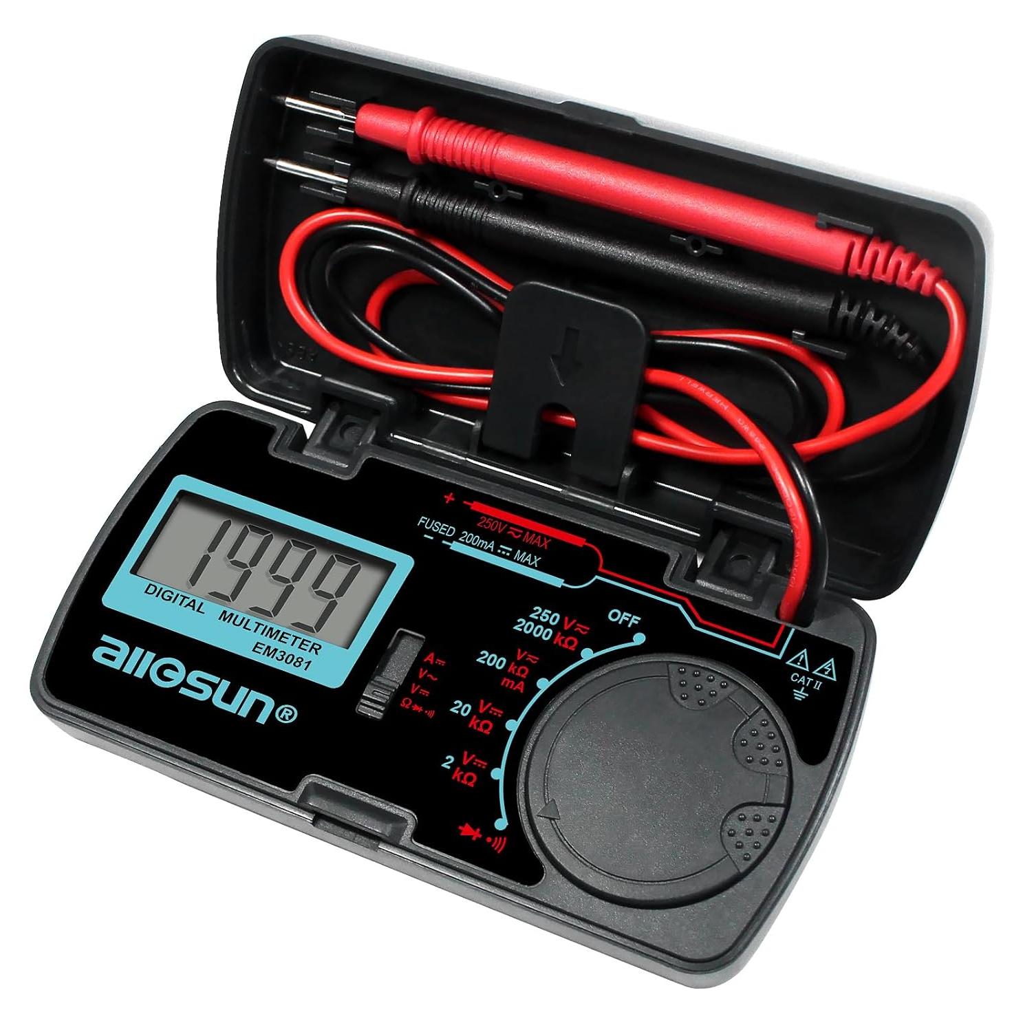 Multímetro Digital ALLOSUN EM3081 Tamaño de Bolsillo