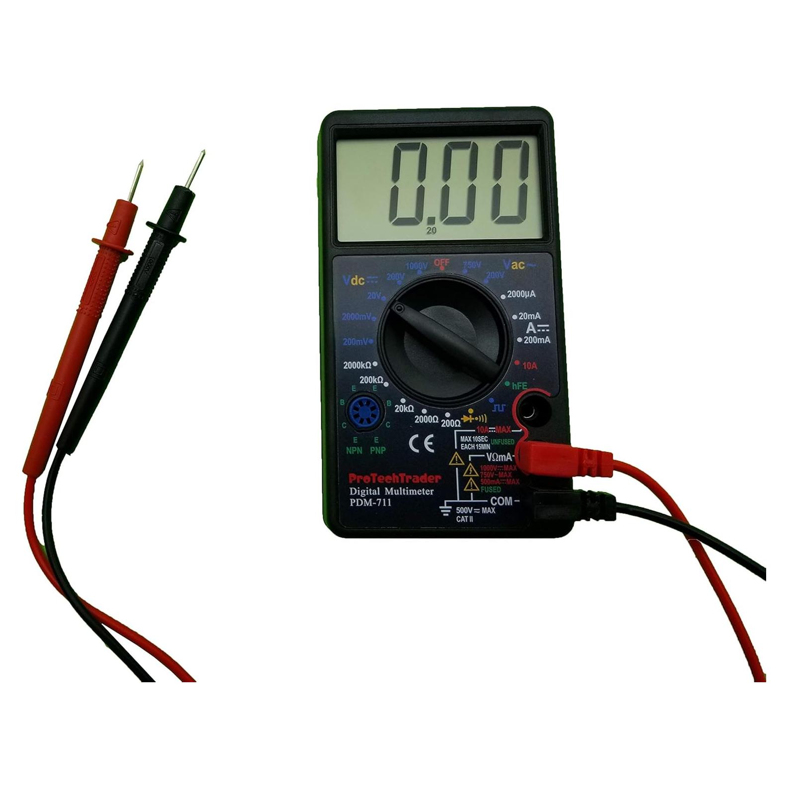 Multímetro Digital ProTechTrader PDM711 Pantalla Grande 2.92cm