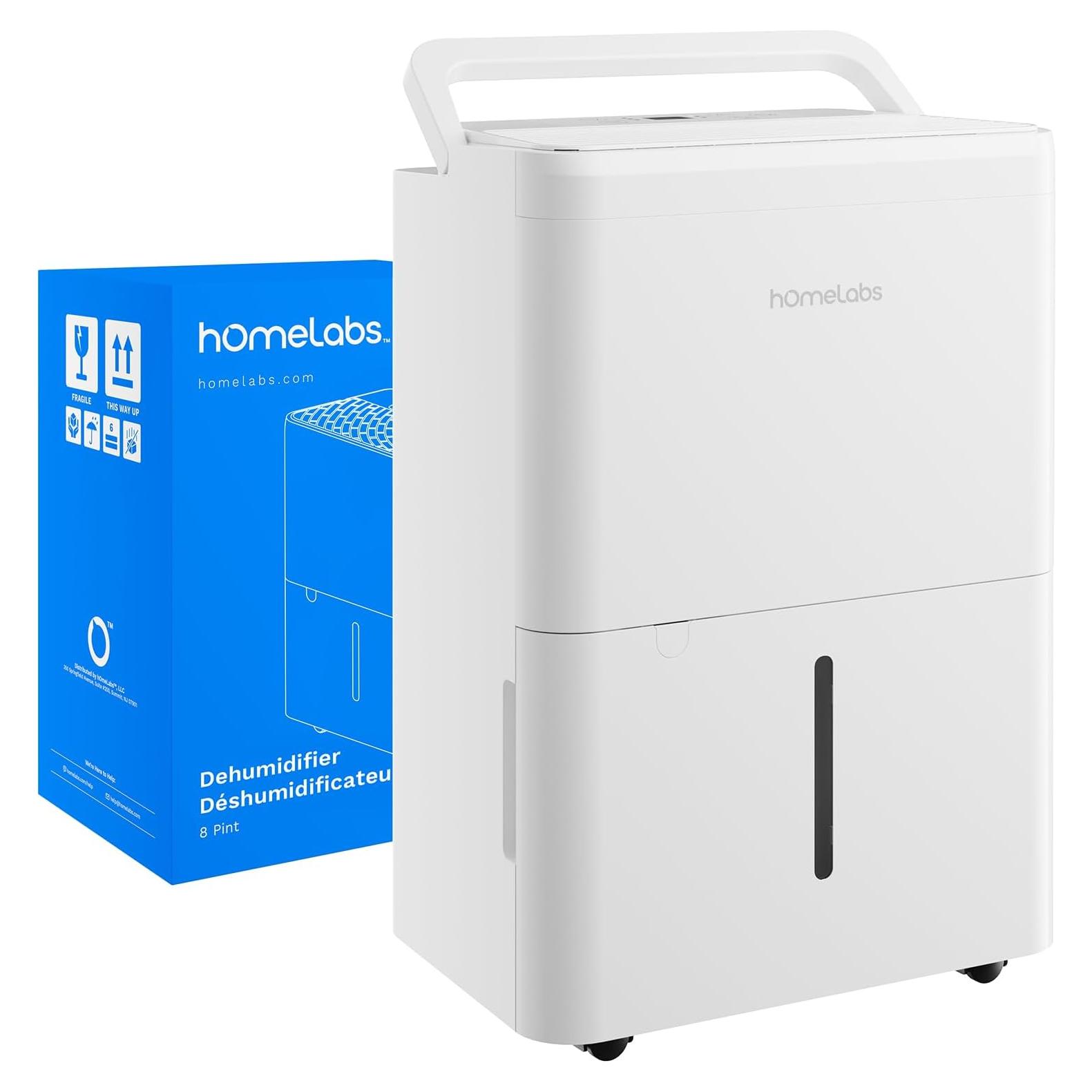 Deshumidificador hOmeLabs 11,36L Wi-Fi para 167m² Silencioso