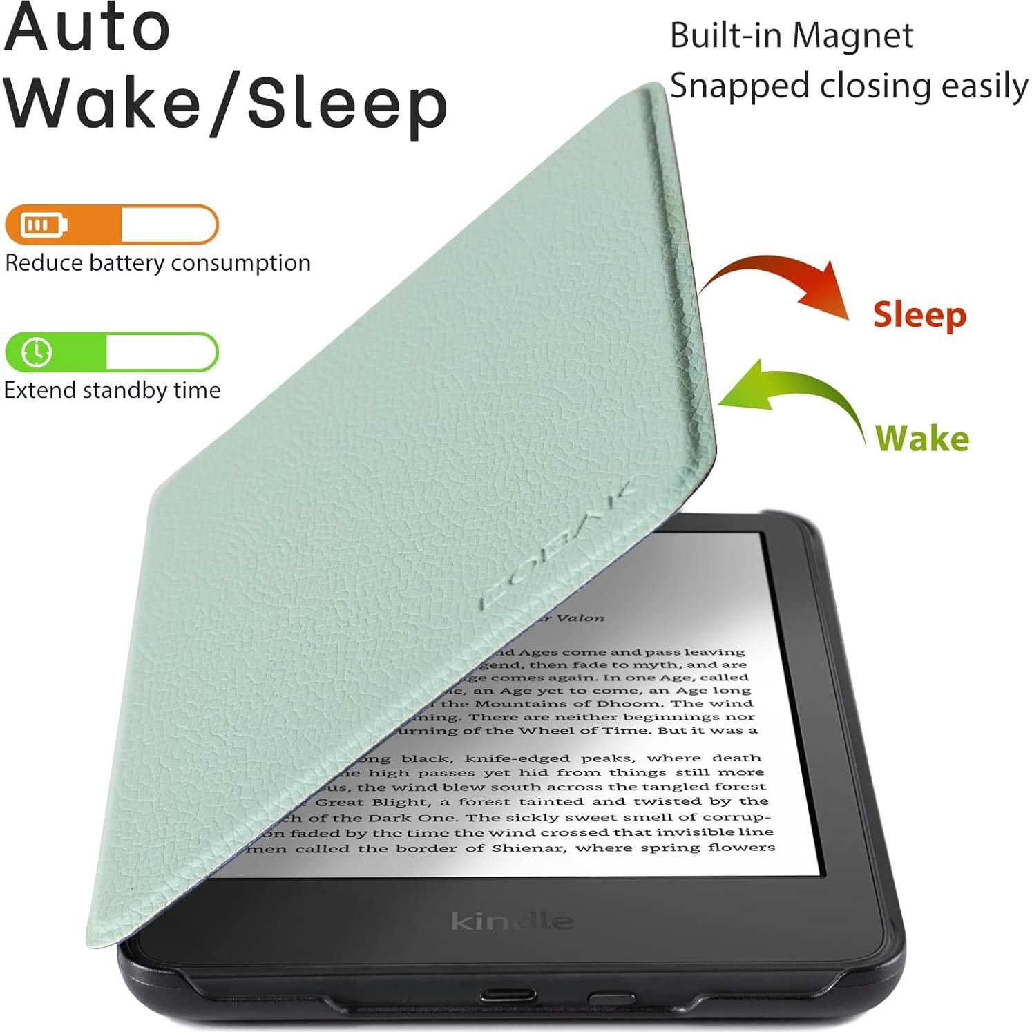 Funda CoBak para Kindle 2024/2022 - Cuero PU, Despertar Automático