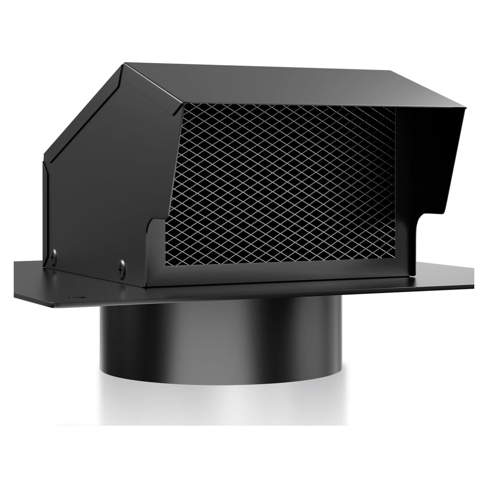 Tapa de Ventilación de Techo Athradies 4" Acero Inoxidable Negra