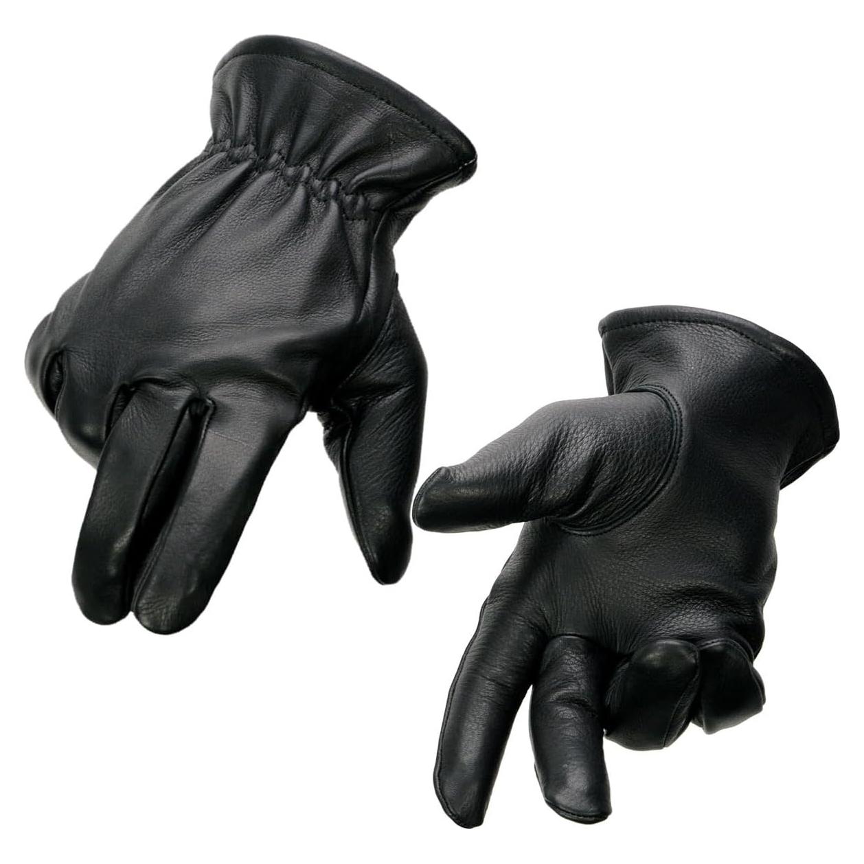Guantes de motocicleta Milwaukee Leather SH858 de cuero negro