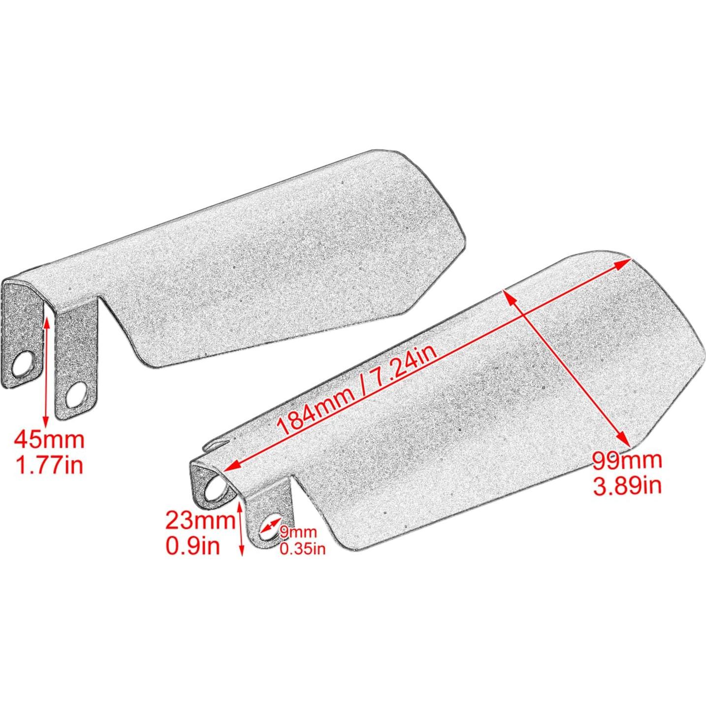 Guardas de Manos HDBUBALUS para Motocicleta Negro Mate
