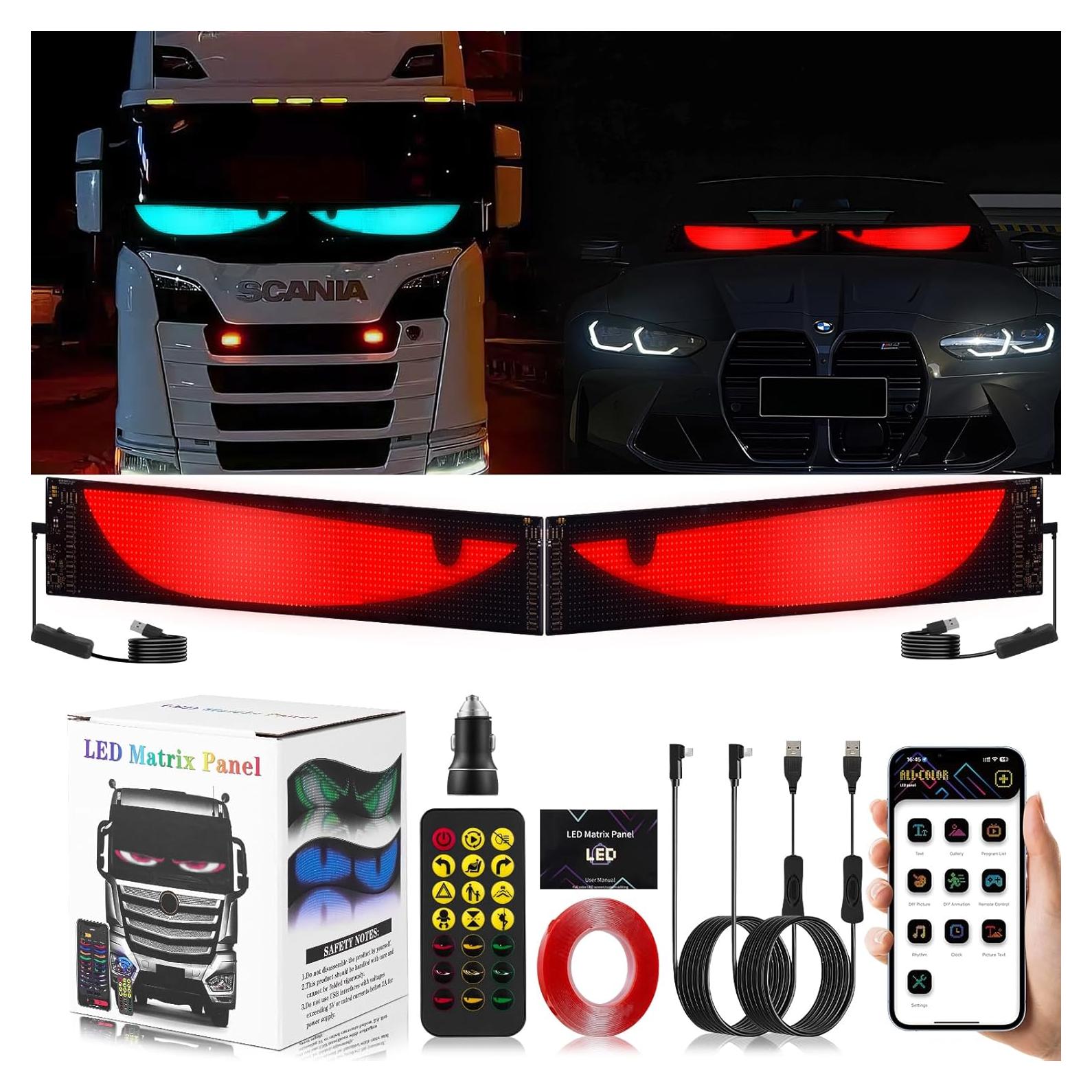 Luces Ojos Demonio LED Programables LeadGoods 60cm x 12cm