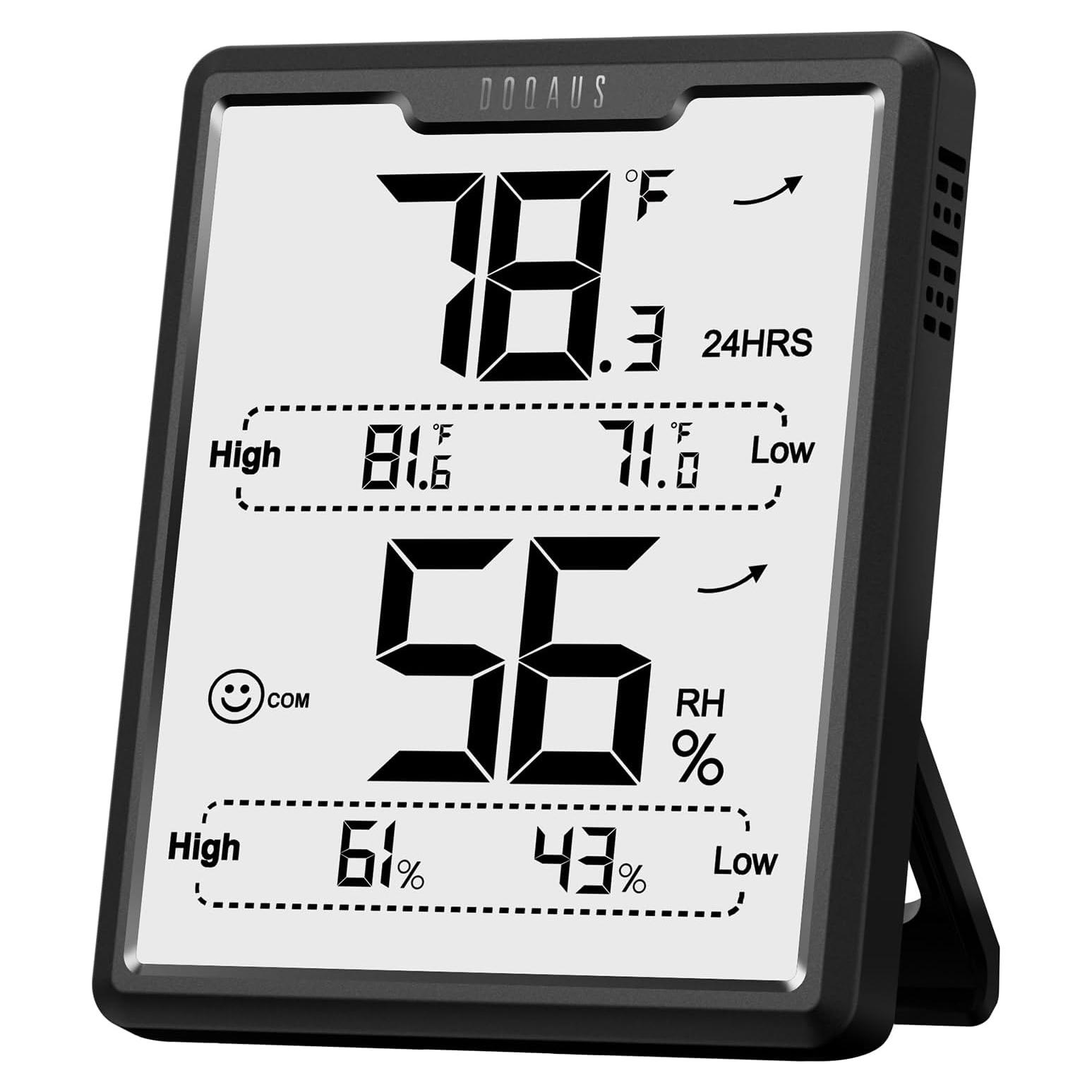 Termómetro Digital DOQAUS con Pantalla LCD y Higrómetro