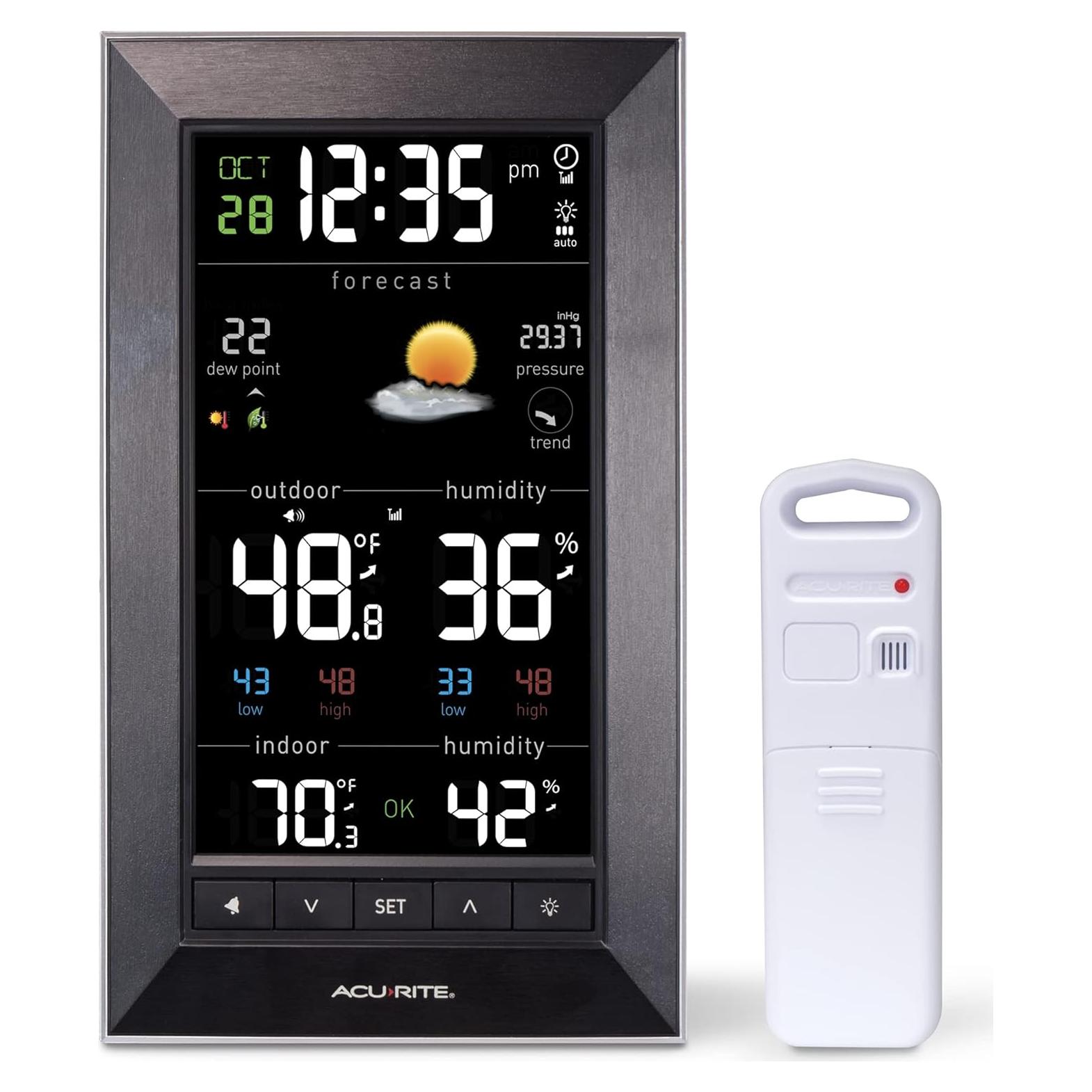 Estación Meteorológica Digital AcuRite 01121M con Temperatura y Humedad