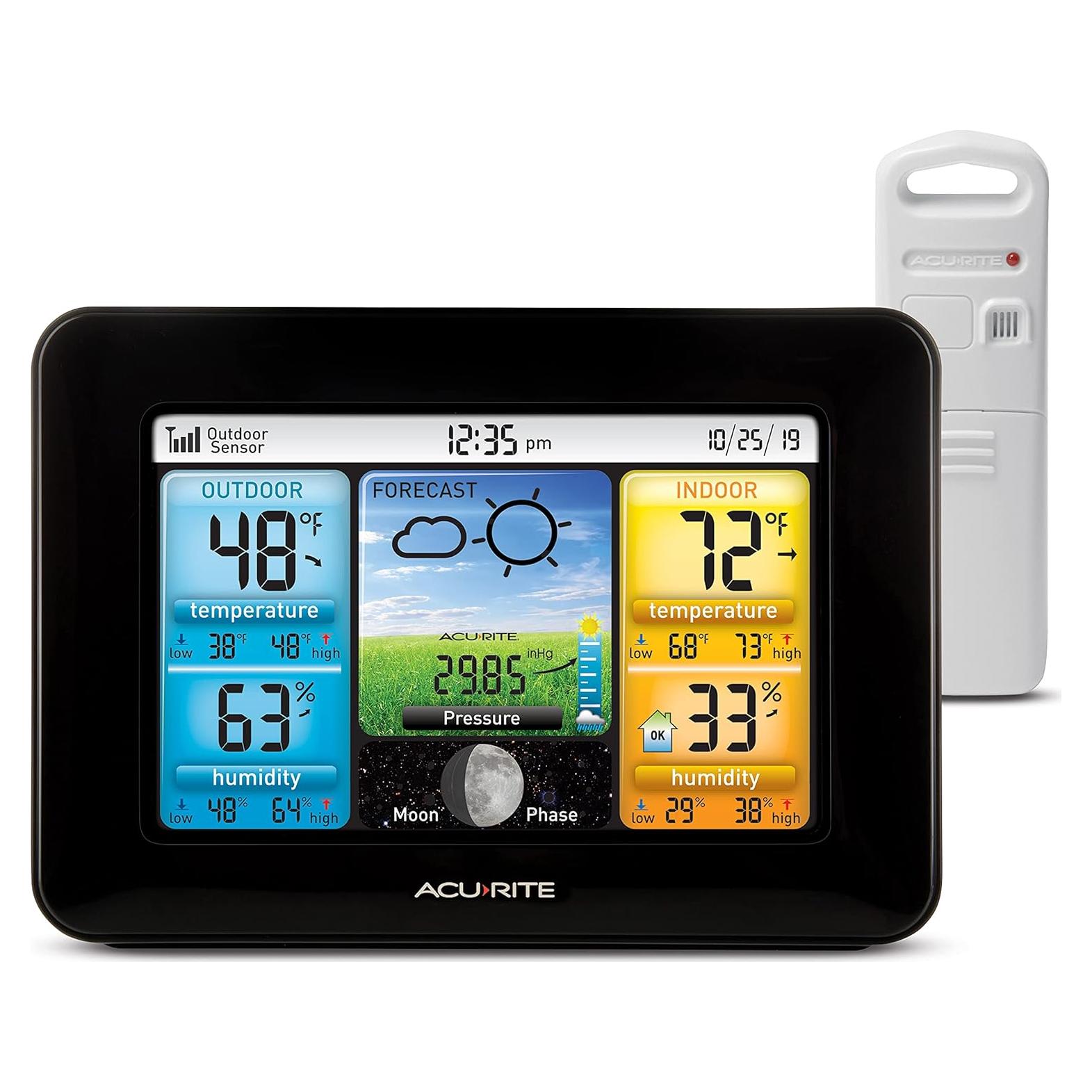 Estación Meteorológica Inalámbrica AcuRite 02077 con Pantalla Color