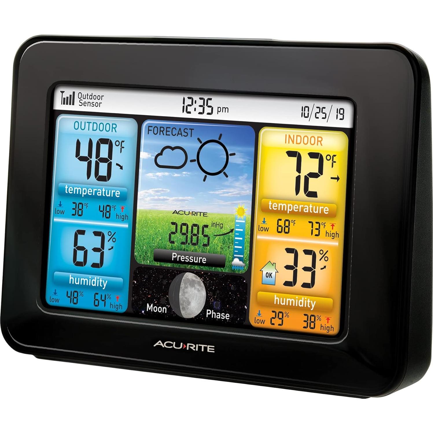 Estación Meteorológica Inalámbrica AcuRite 02077 con Pantalla Color