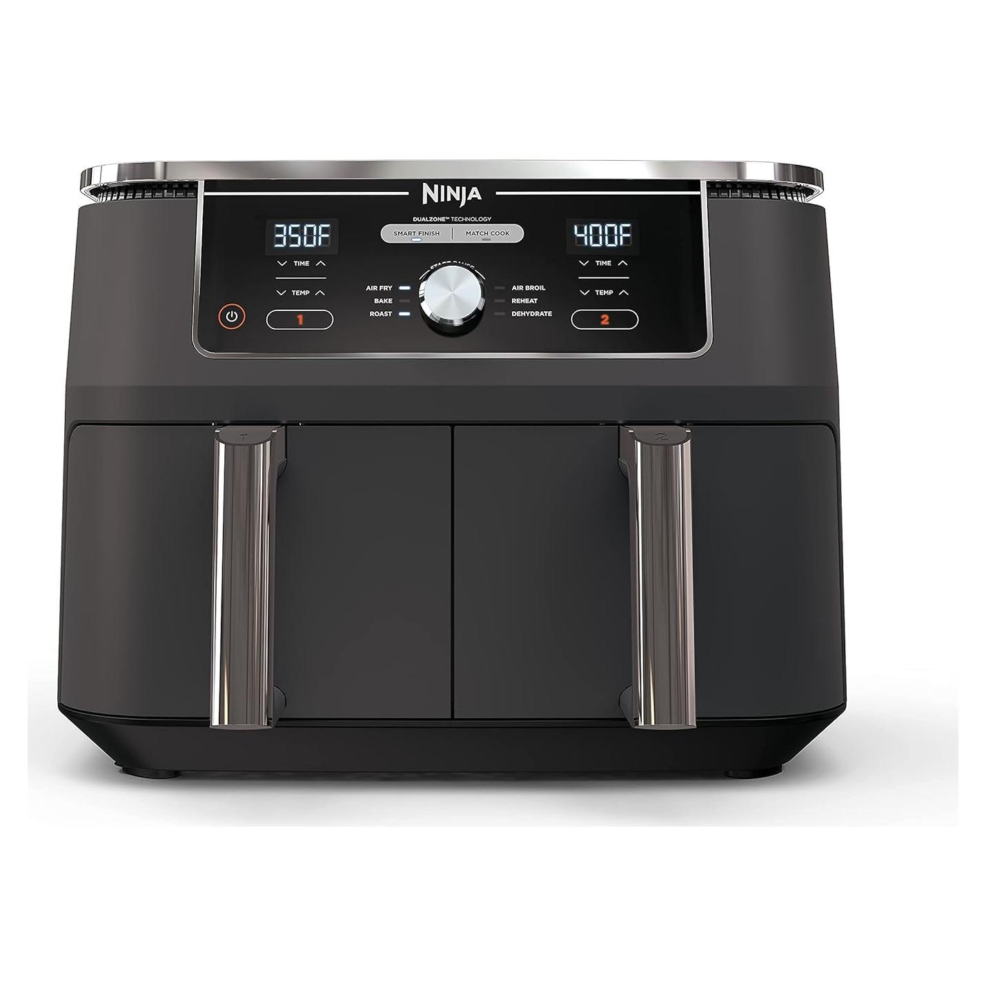 Freidora de Aire Ninja DZ401 10 Qt 6-en-1 DualZone XL Gris