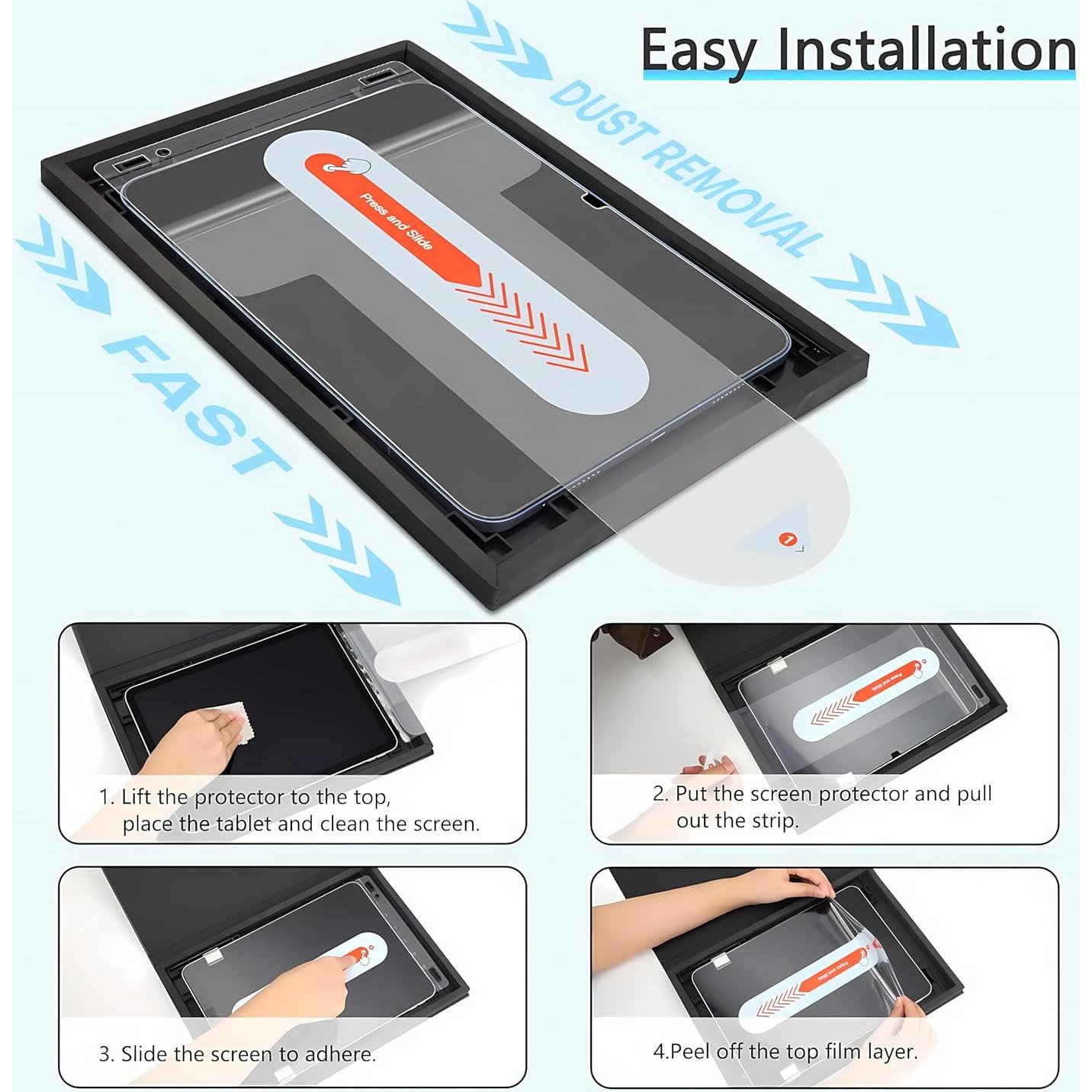 Protector de Pantalla OMOTON para iPad A16 y 10ª Gen, Vidrio Templado