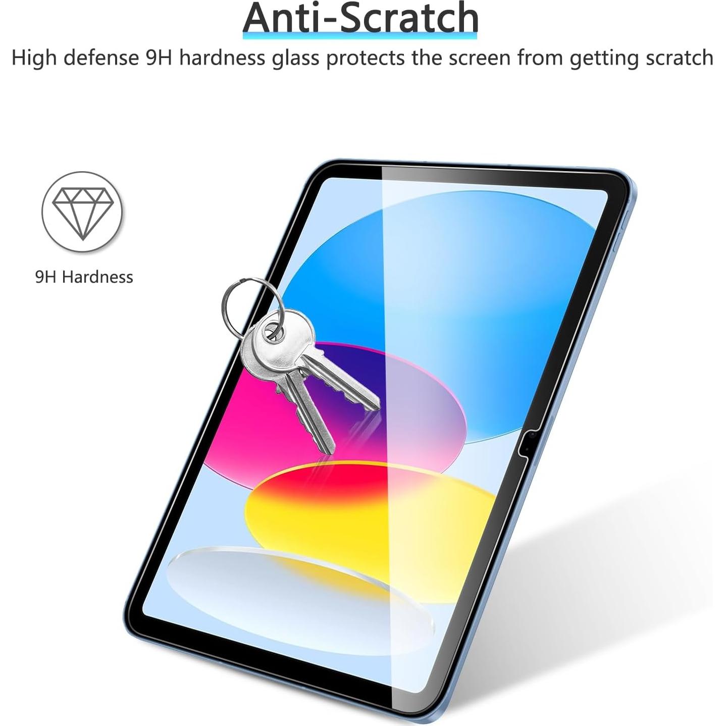 Protector de Pantalla OMOTON para iPad A16 y 10ª Gen, Vidrio Templado