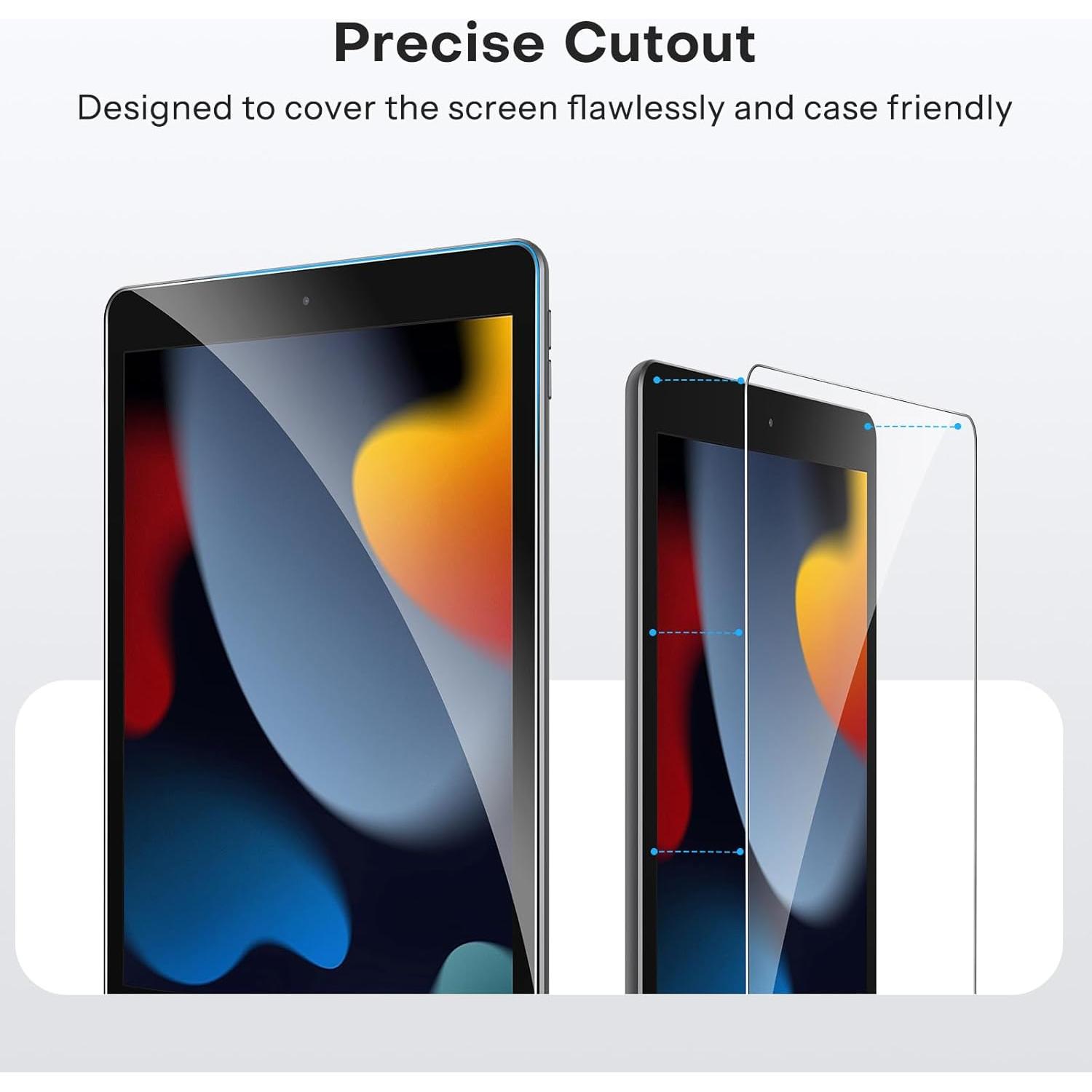 Protector de Pantalla OMOTON para iPad 10.2" (9na, 8va, 7ma Gen) Vidrio Templado