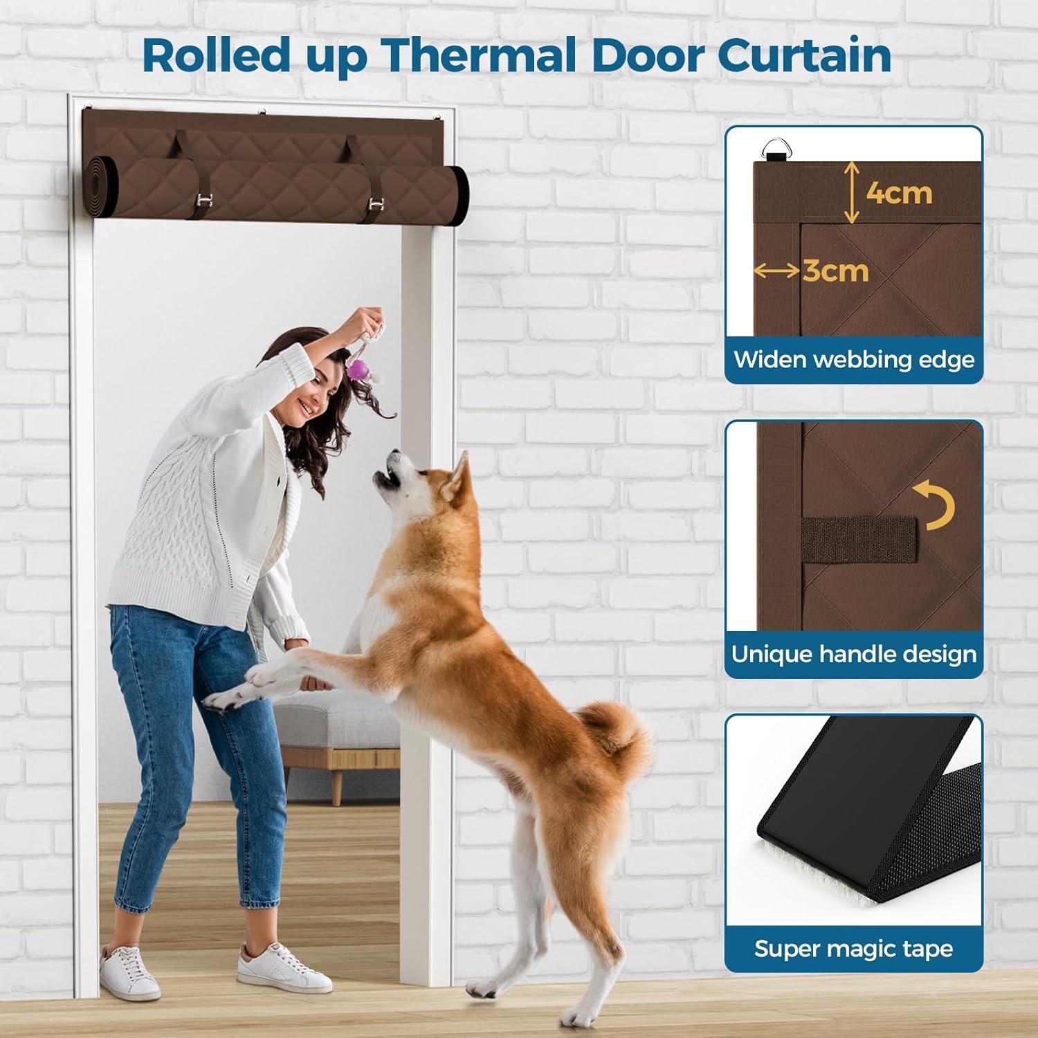 Cortina Térmica Aislante Augblinds 89x208 cm Marrón