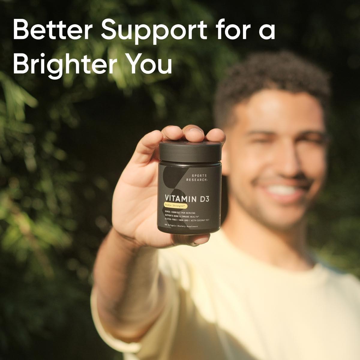 Vitamina D3 5000 UI Investigación Deportiva con Aceite MCT - 30 Cápsulas