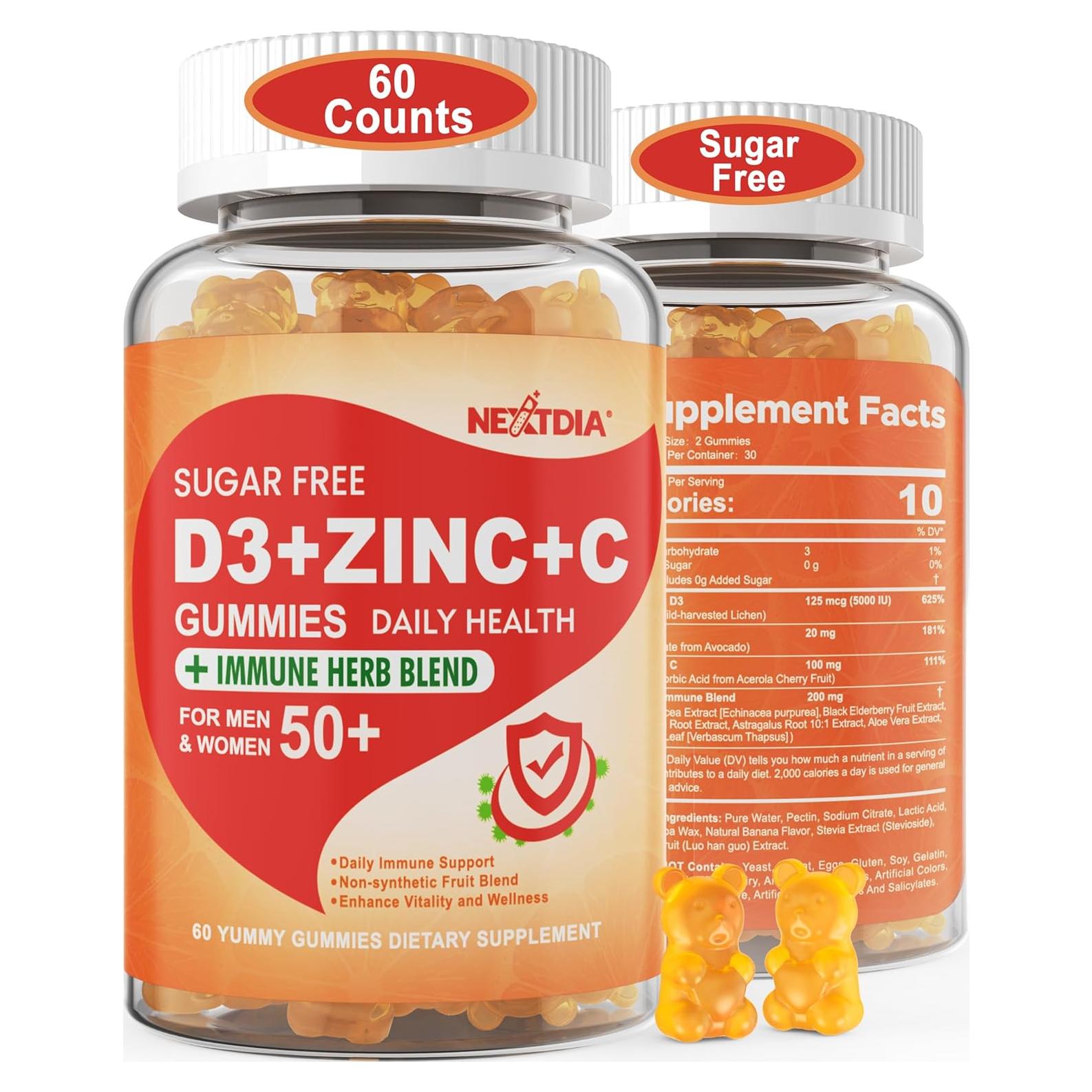 Gomitas Inmunológicas Veganas Nextdia 60 Unidades D3 C Zinc