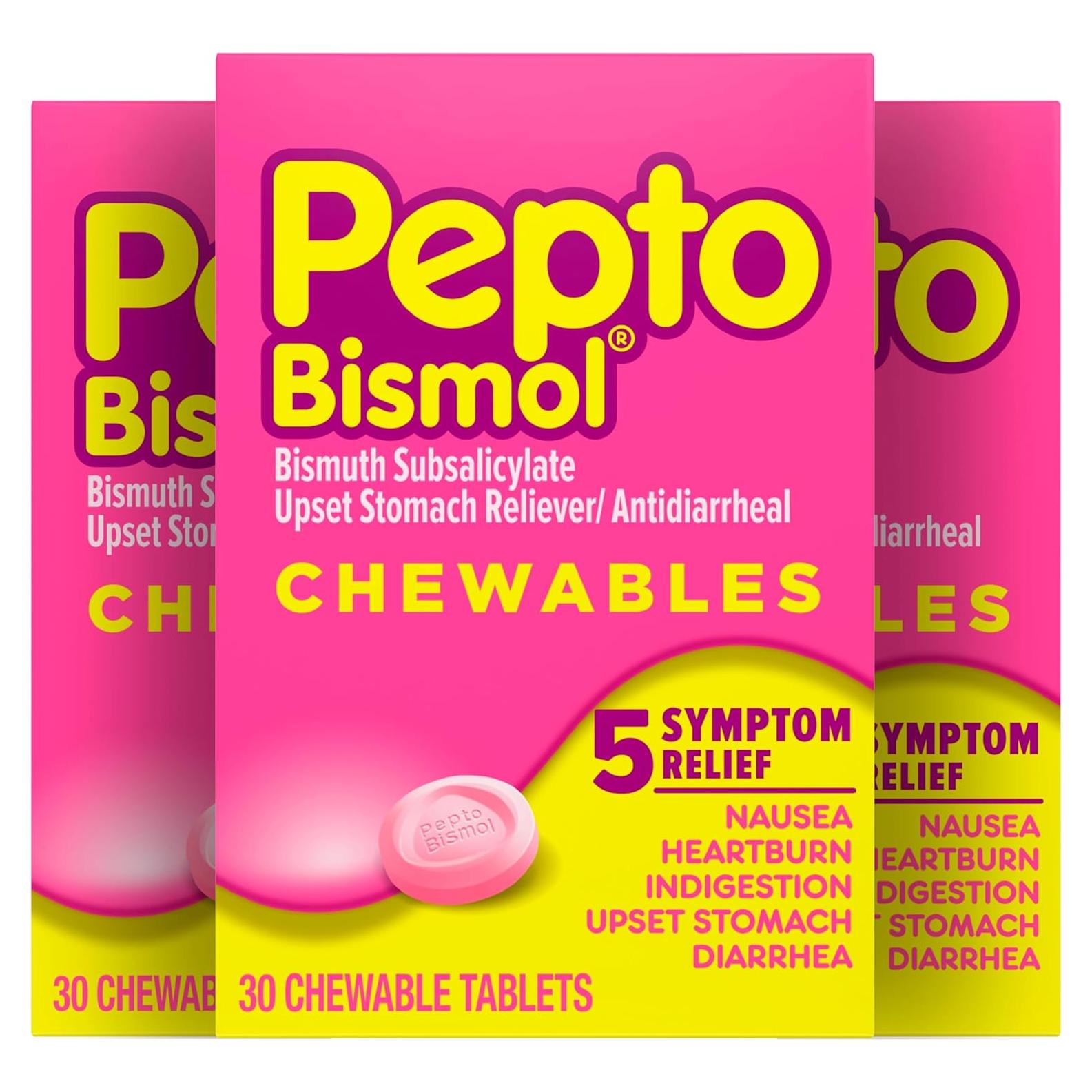 Tabletas Masticables Pepto Bismol 90 Unidades Alivio Digestivo