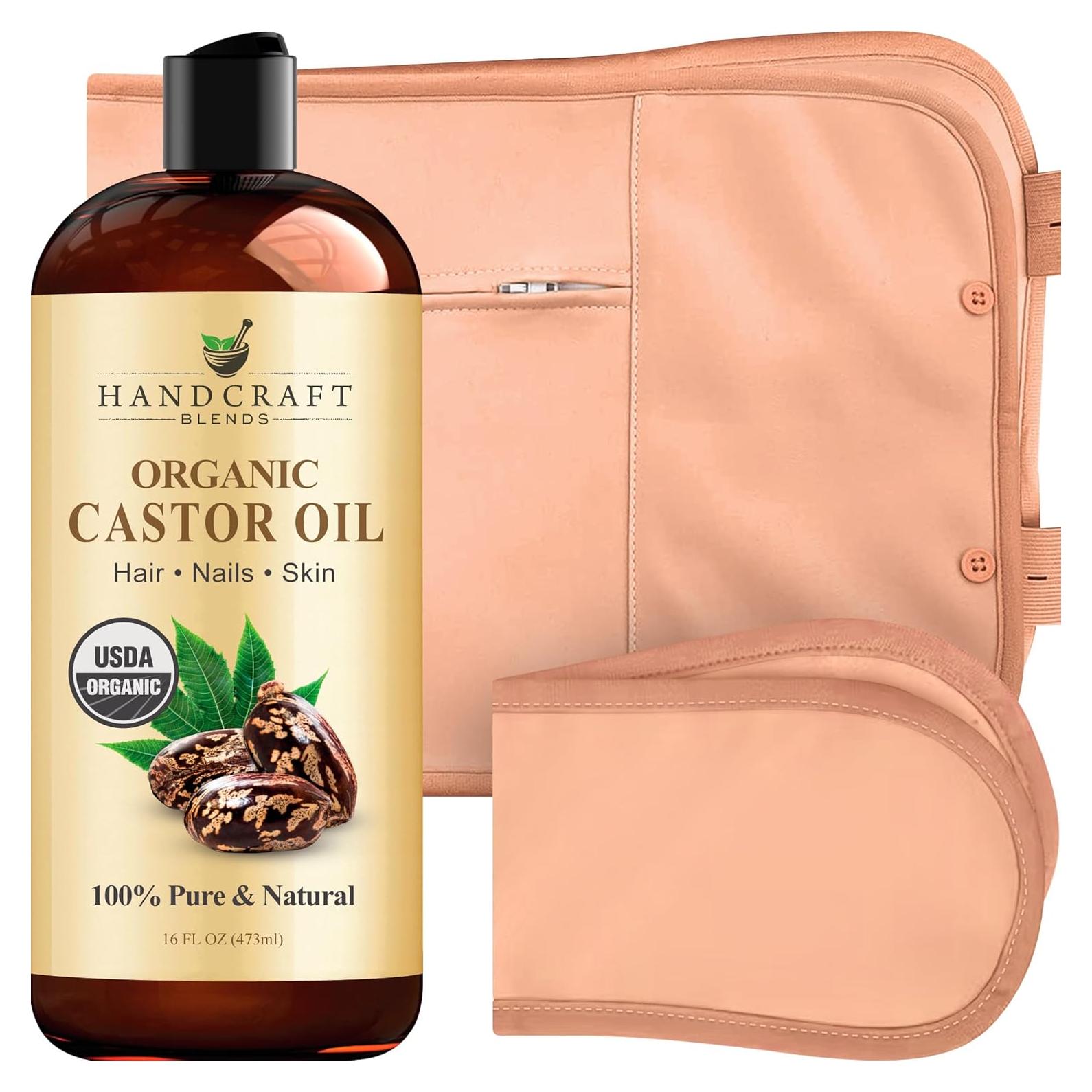 Envoltura de Aceite de Ricino Orgánico Handcraft Blends 473 ml