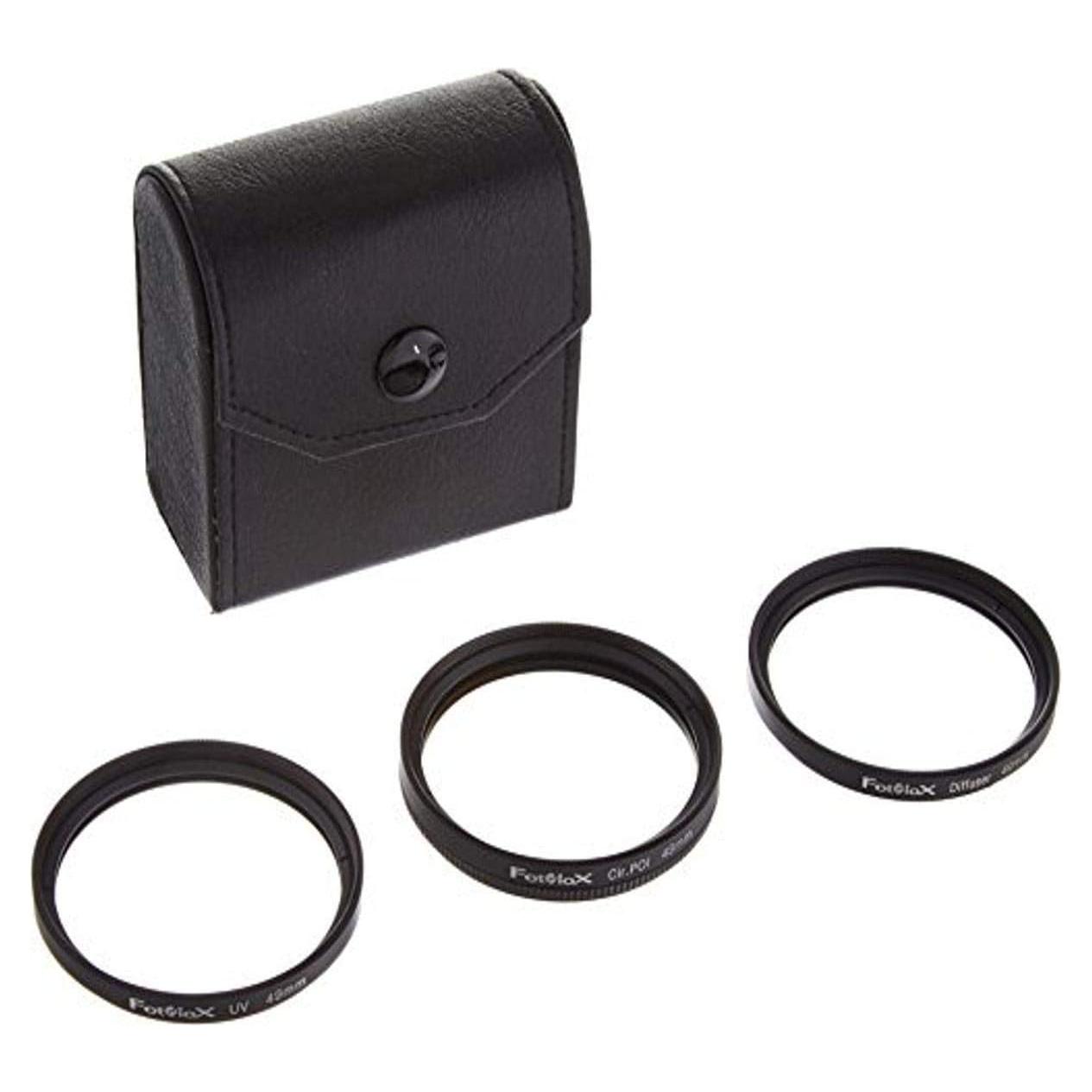 Kit de Filtros Fotodiox 49mm UV, Polarizador y Difusor Suave