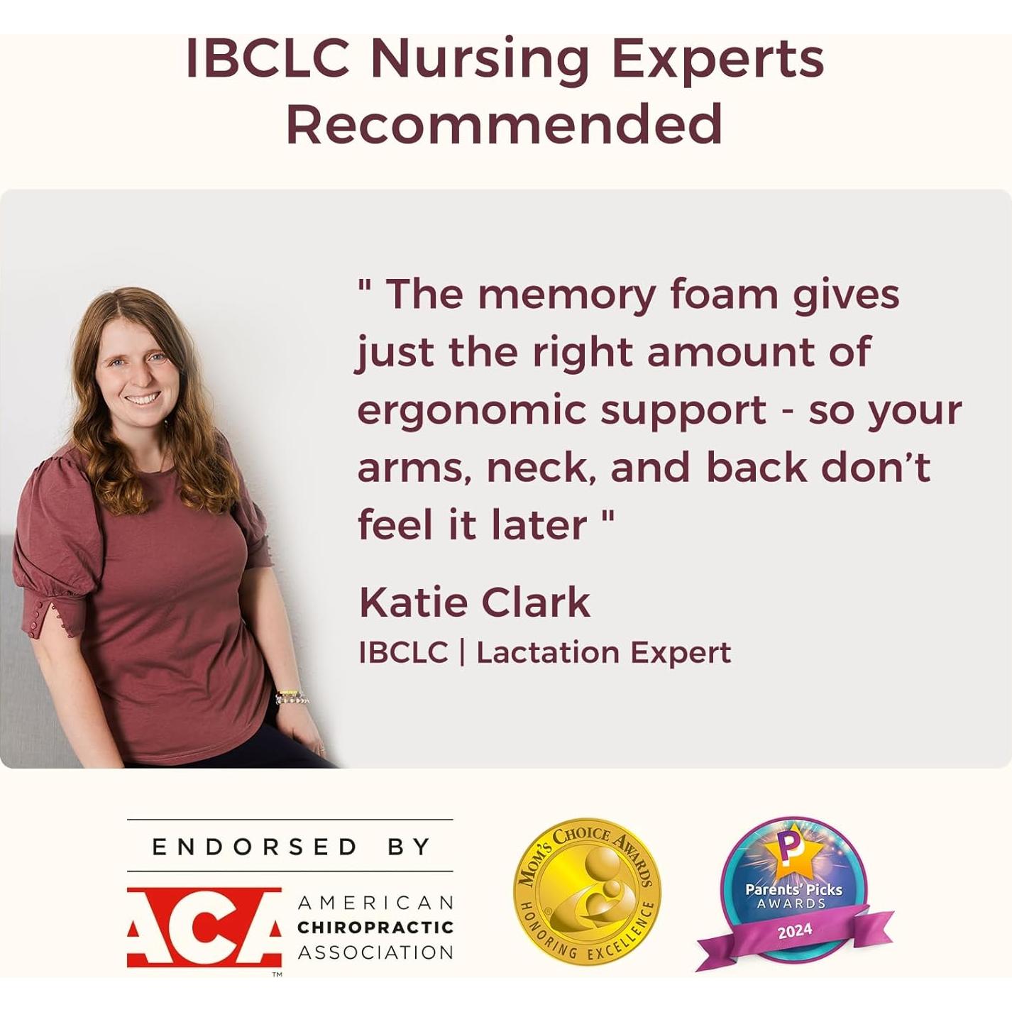 Almohada de Lactancia Momcozy Grande Espuma Viscoelástica Ergonomica