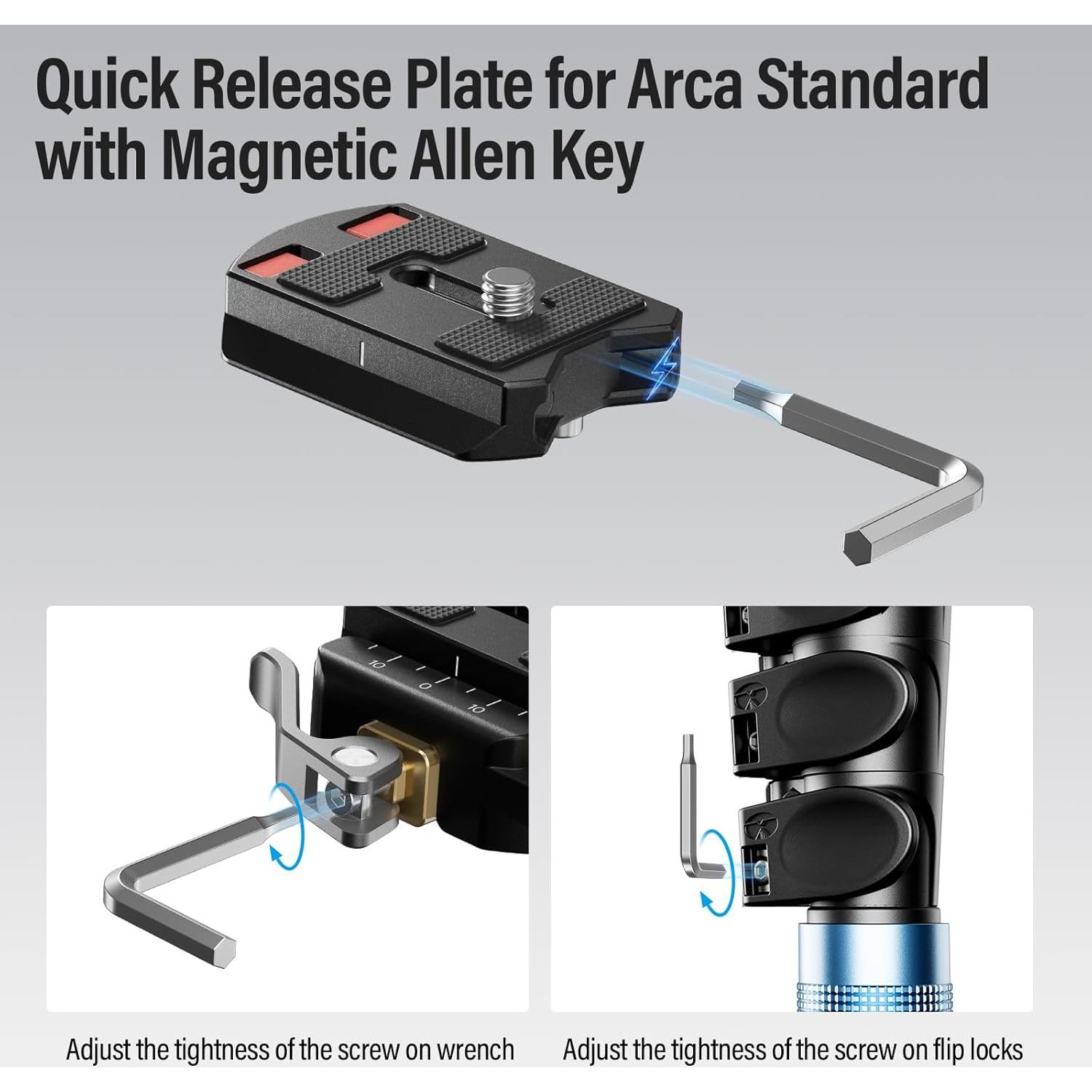 Placa de Liberación Rápida SIRUI QC-55P con Cabezal 360°