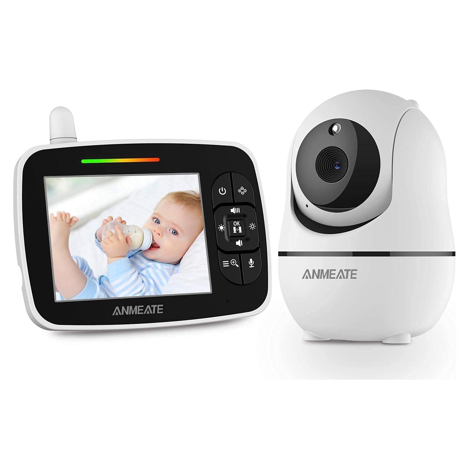 Monitor de Bebé ANMEATE SM935E con Cámara Infrarroja y Audio