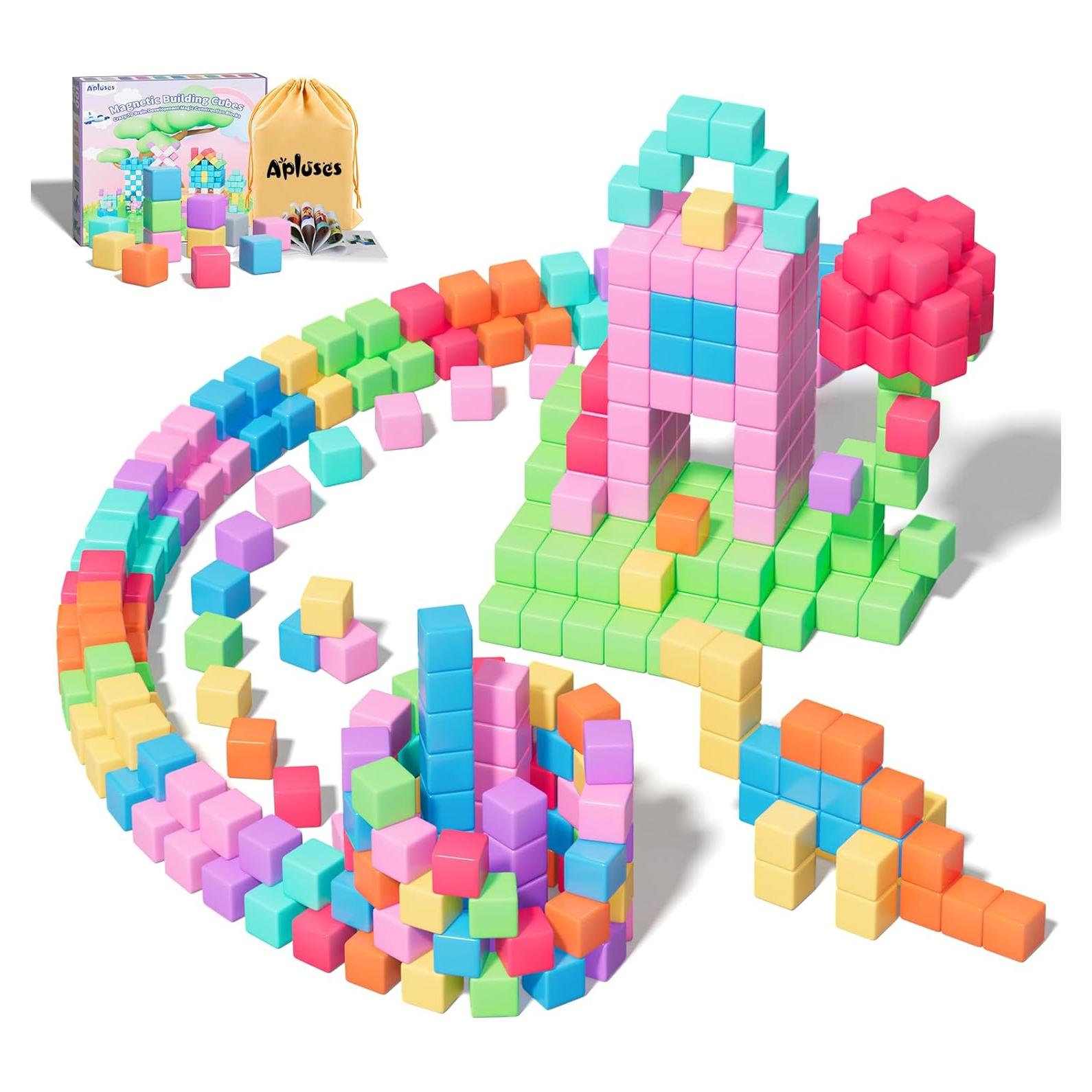 Bloques Magnéticos Apluses 100 Piezas Juguetes Educativos 3-8 Años