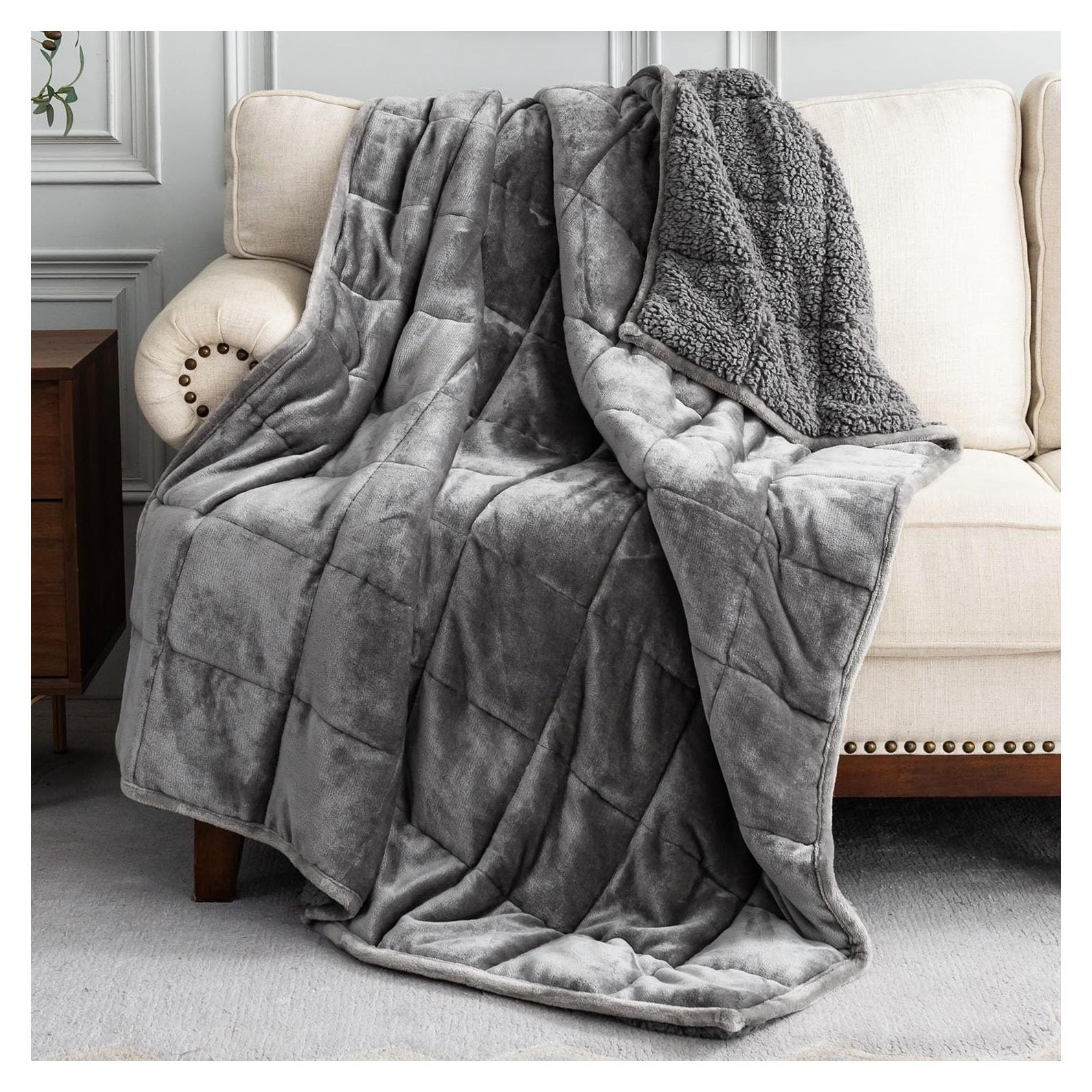 Manta con peso Uttermara 6.8kg 152x203cm Sherpa Gris
