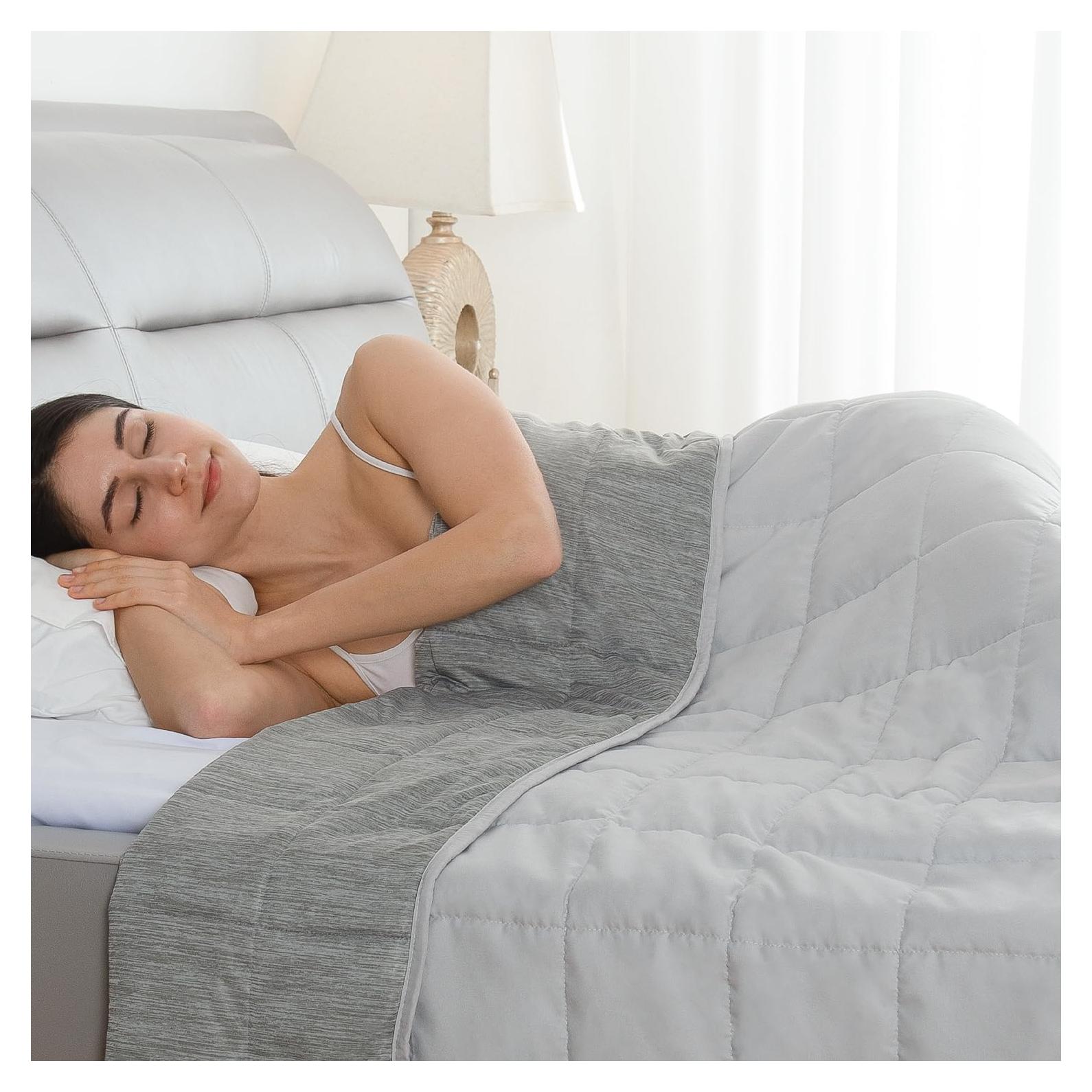 Manta con peso Drewin 6.8kg 152x203cm Gris Microfibra