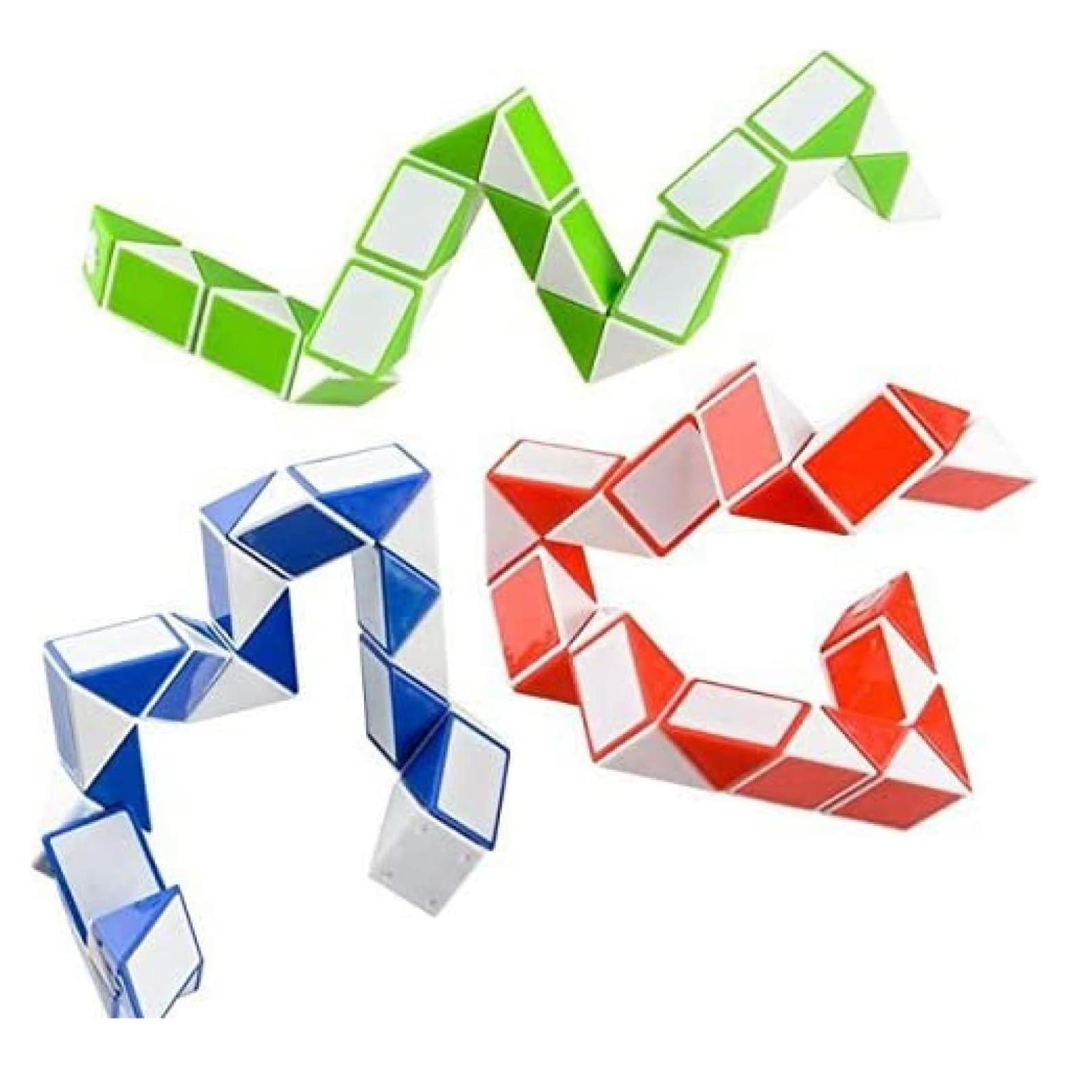 Cubos de Puzle Serpiente Fidget Neliblu - Paquete de 3 Colores