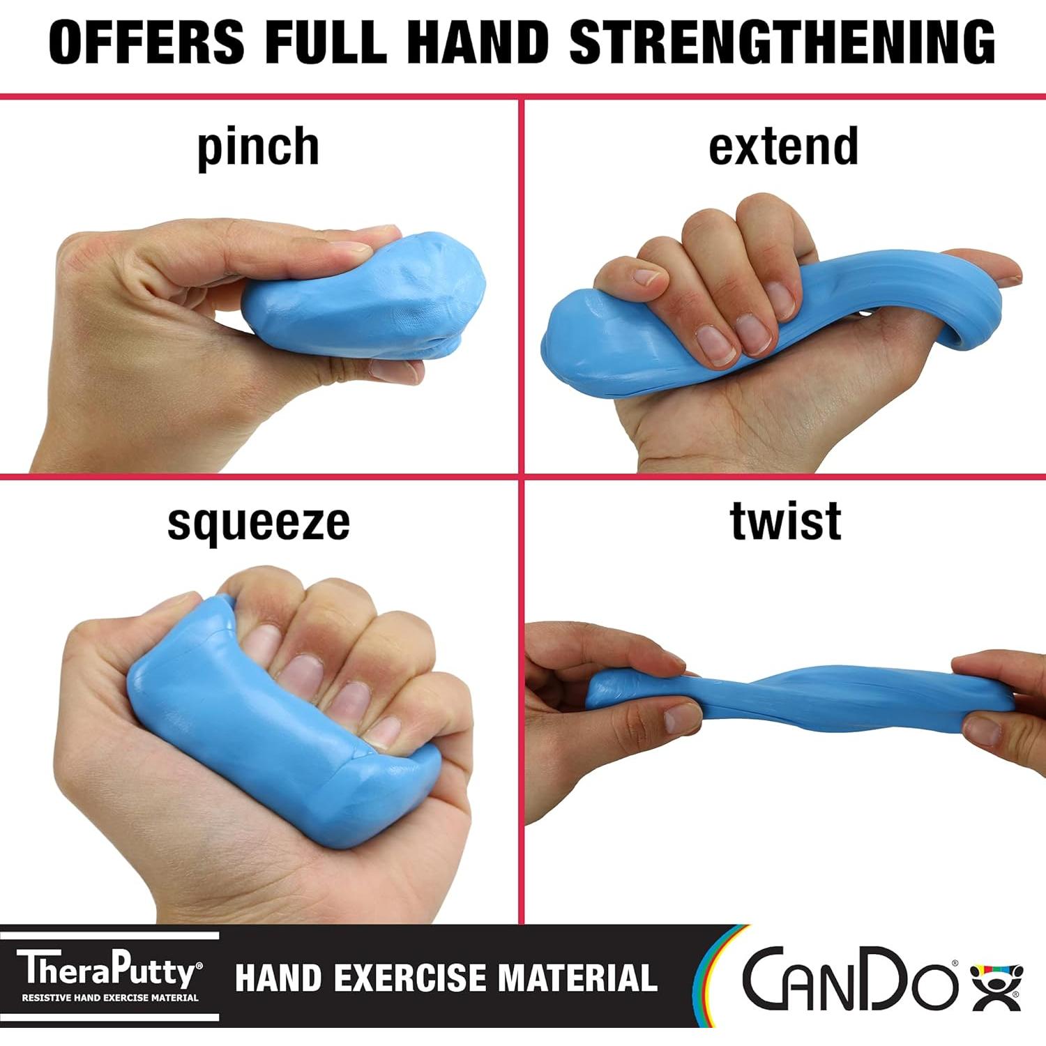 CanDo TheraPutty 113.4g Firme Masilla para Rehabilitación de Mano