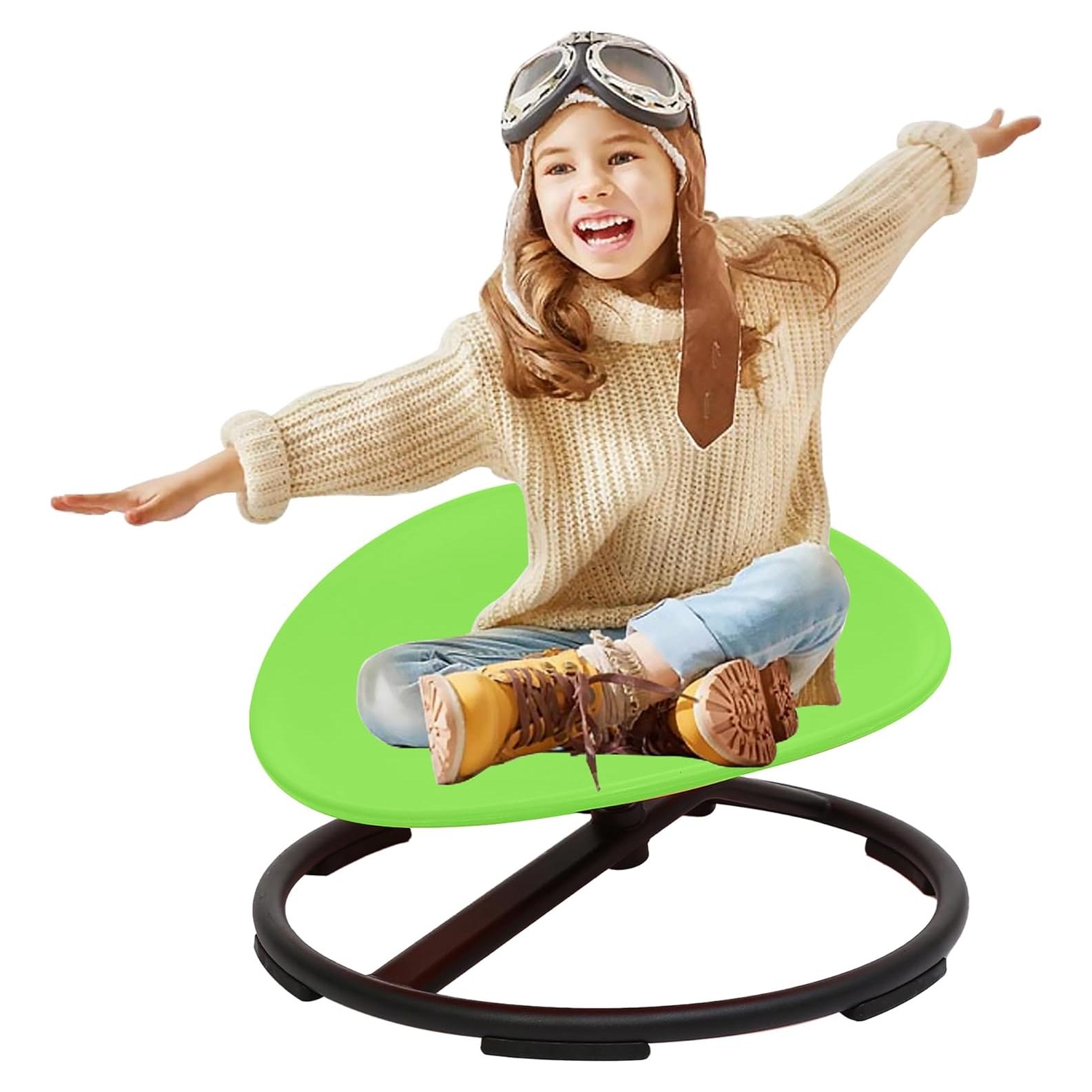 Silla Giratoria Sensorial Makarci Verde para Niños Autistas