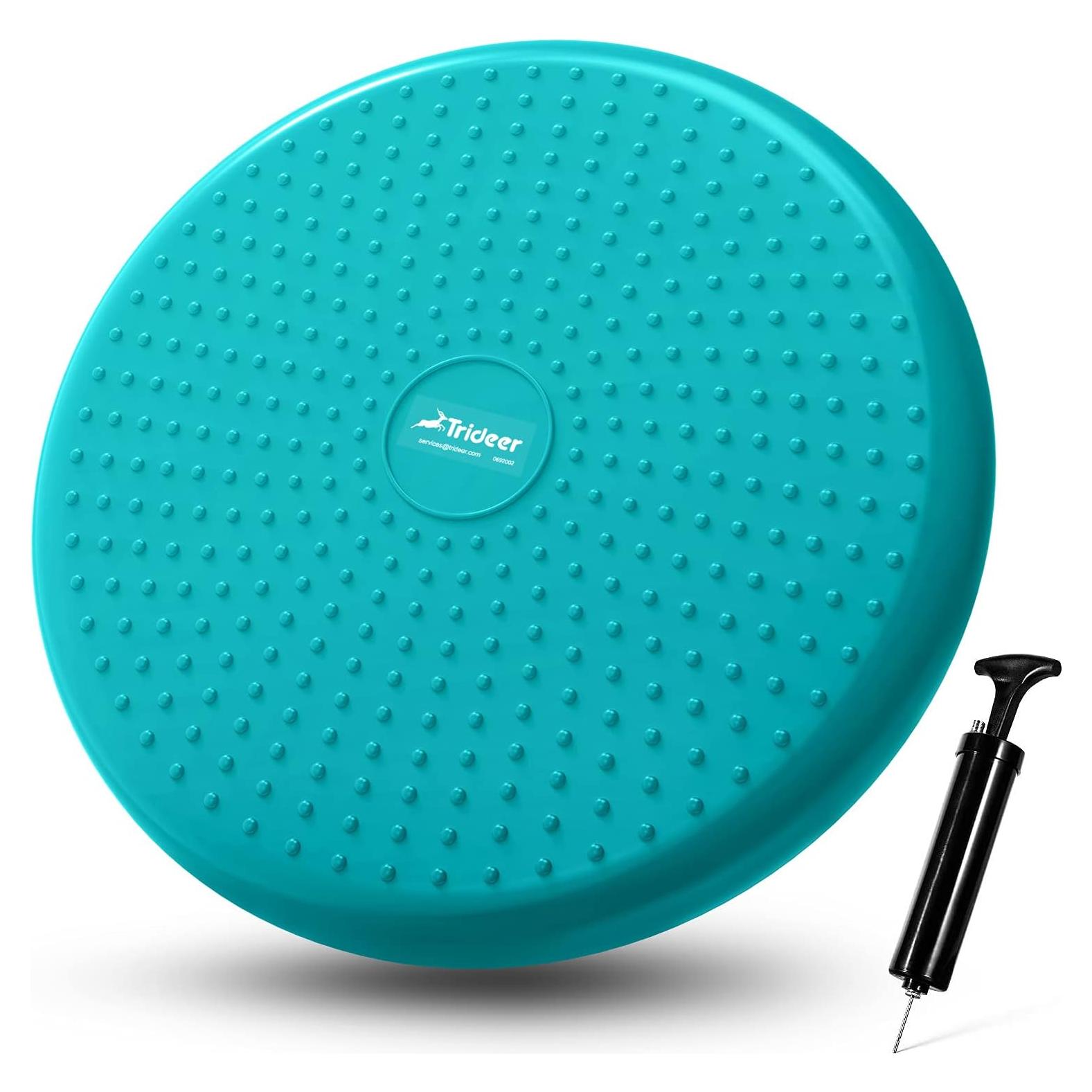 Cojín de Equilibrio Trideer 34 cm Turquesa con Bomba
