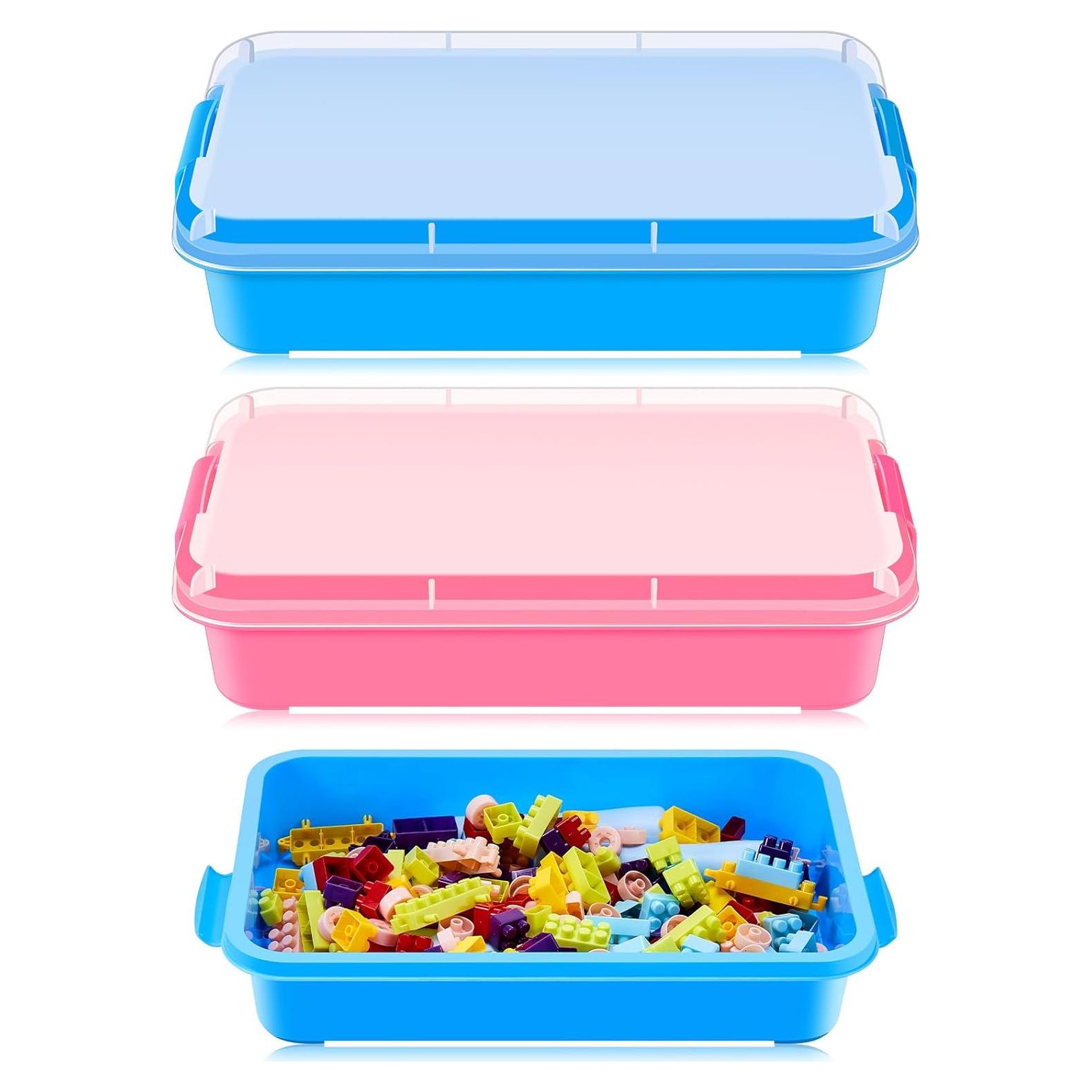 Bandeja de Arena Sensorial Beeveer 2 Pcs con Tapa 39x25x8 cm