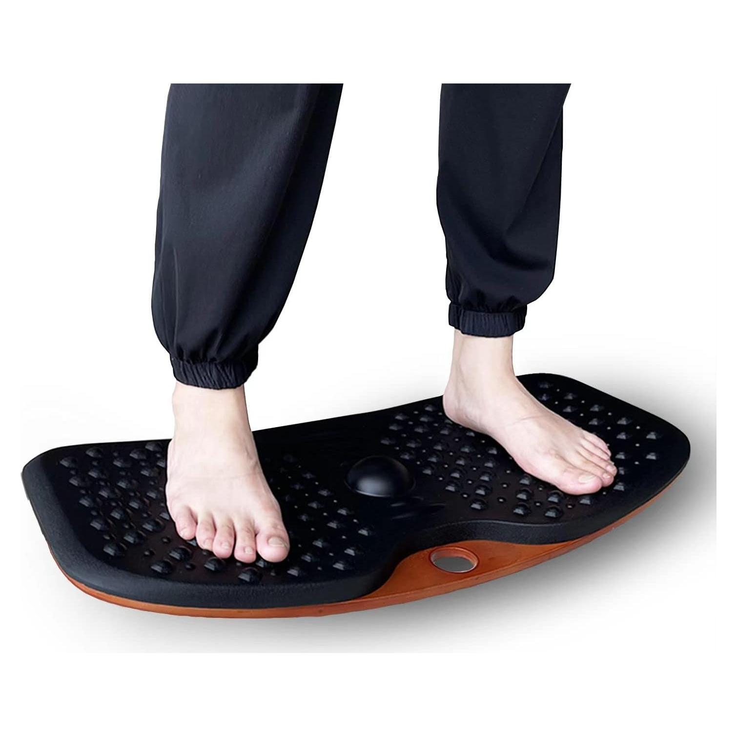 Alfombrilla de Confort Zealtop para Escritorio de Pie - Negro/Naranja