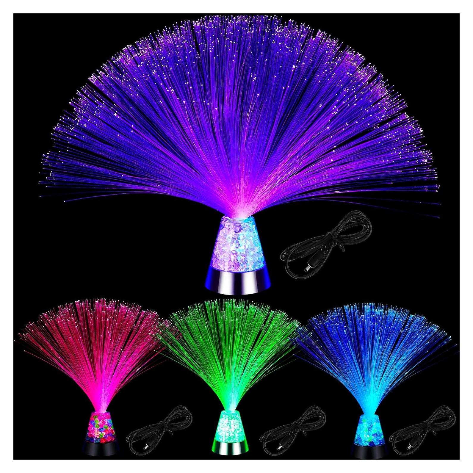 Lámpara de Fibra Óptica Retisee 4 Piezas 36 cm USB Batería