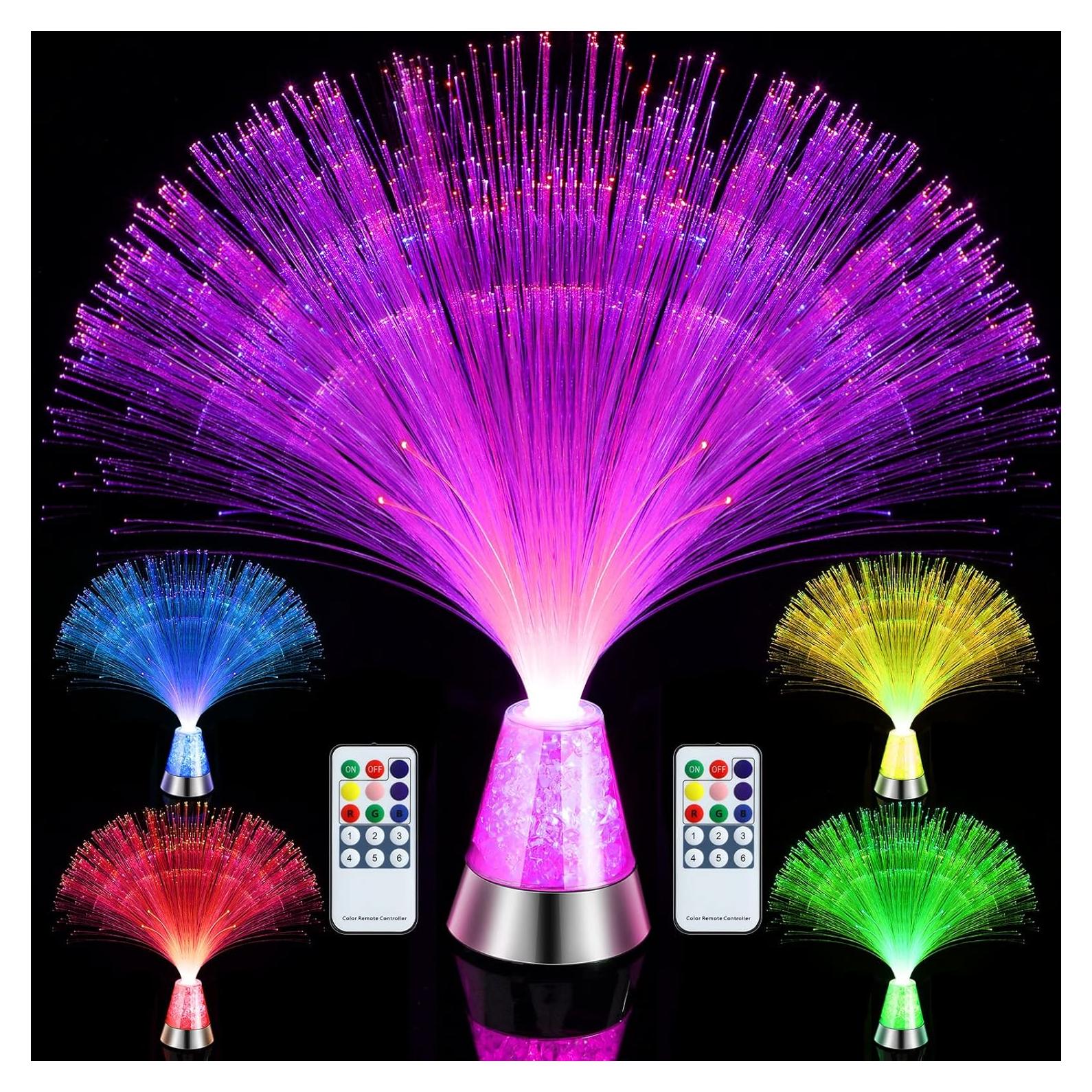 Lámpara de Fibra Óptica LED Tuanse 2 Paquetes 34 cm Control Remoto