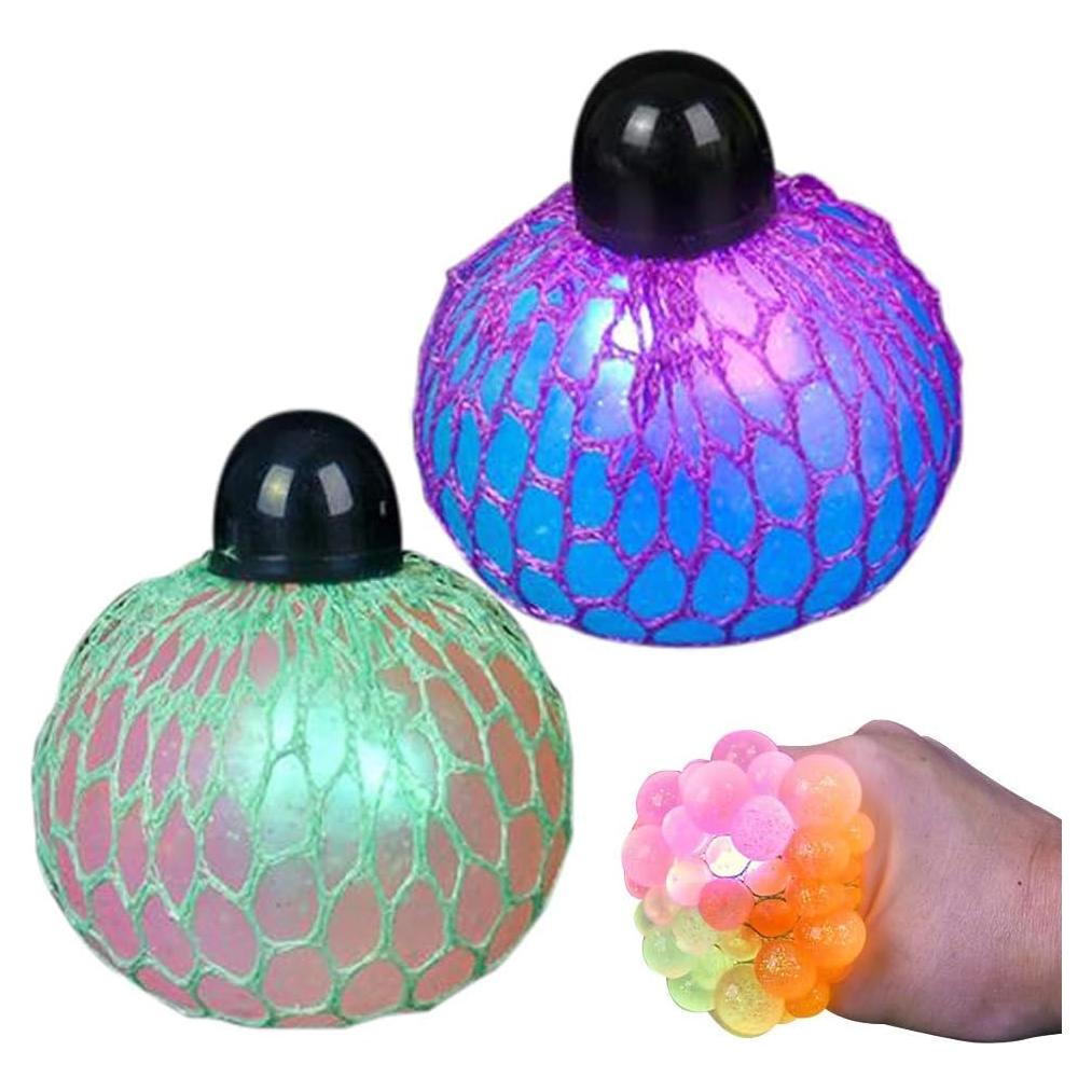 Pelotas Antiestrés LED ArtCreativity - Paquete de 2, 6.35 cm