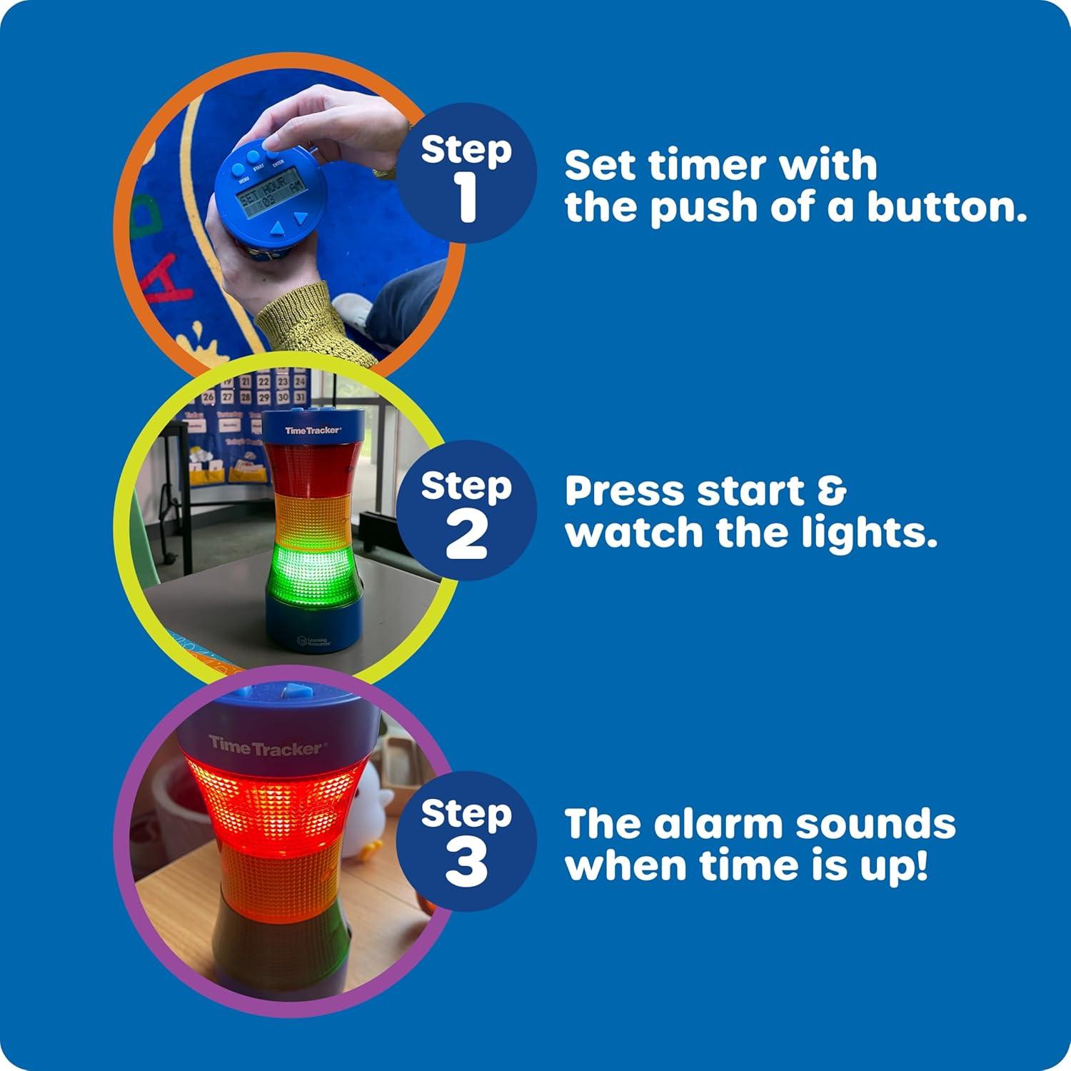 Reloj Visual de Seguimiento del Tiempo Learning Resources 22.9x10.2cm